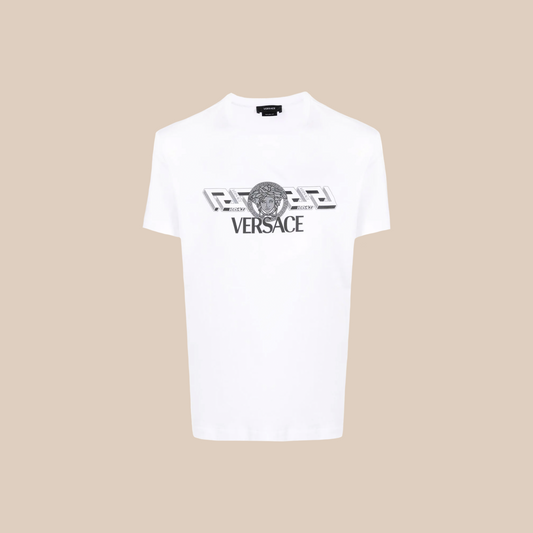 Camiseta Blanca Versace Double Logo