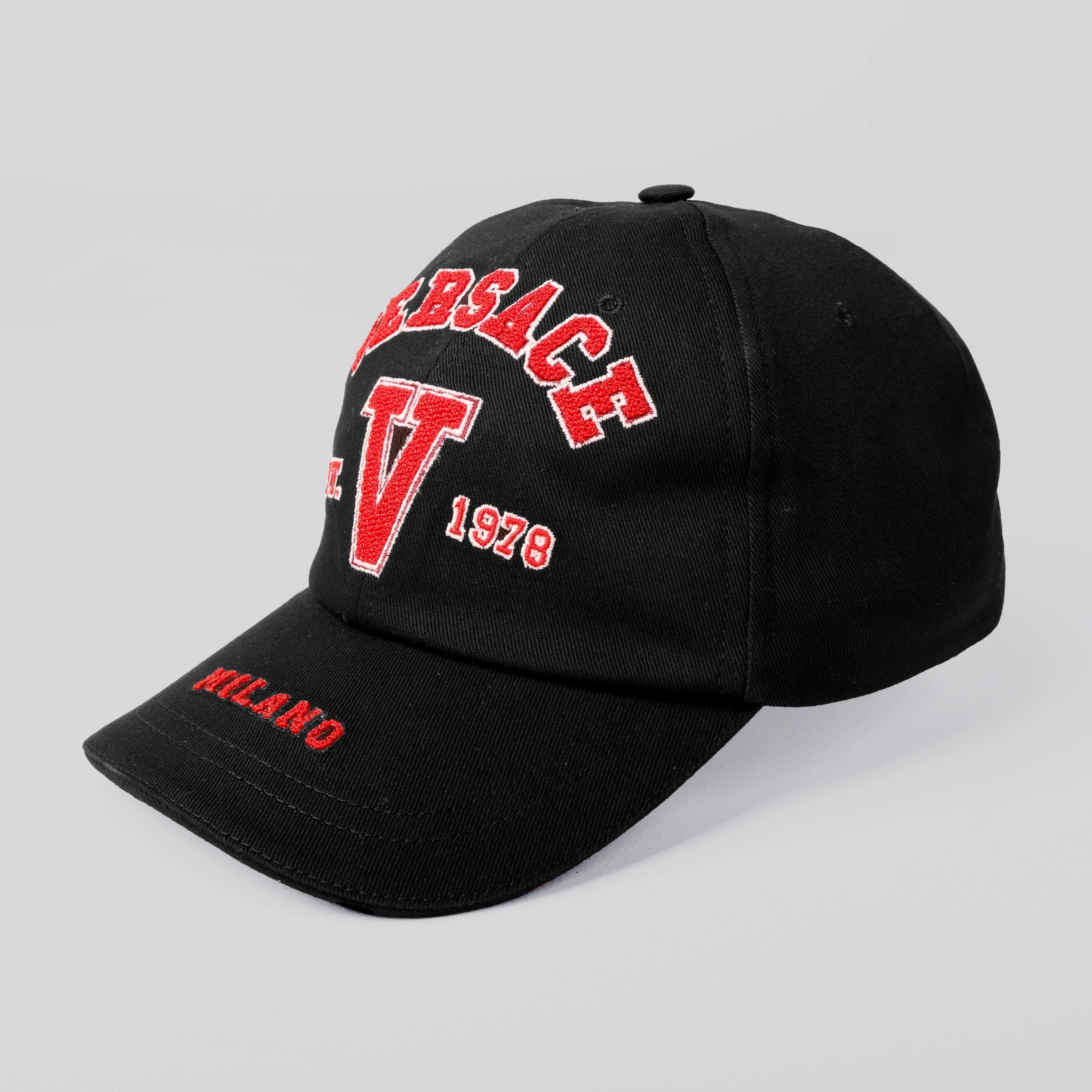 Gorra Negro-Rojo Versace 1978