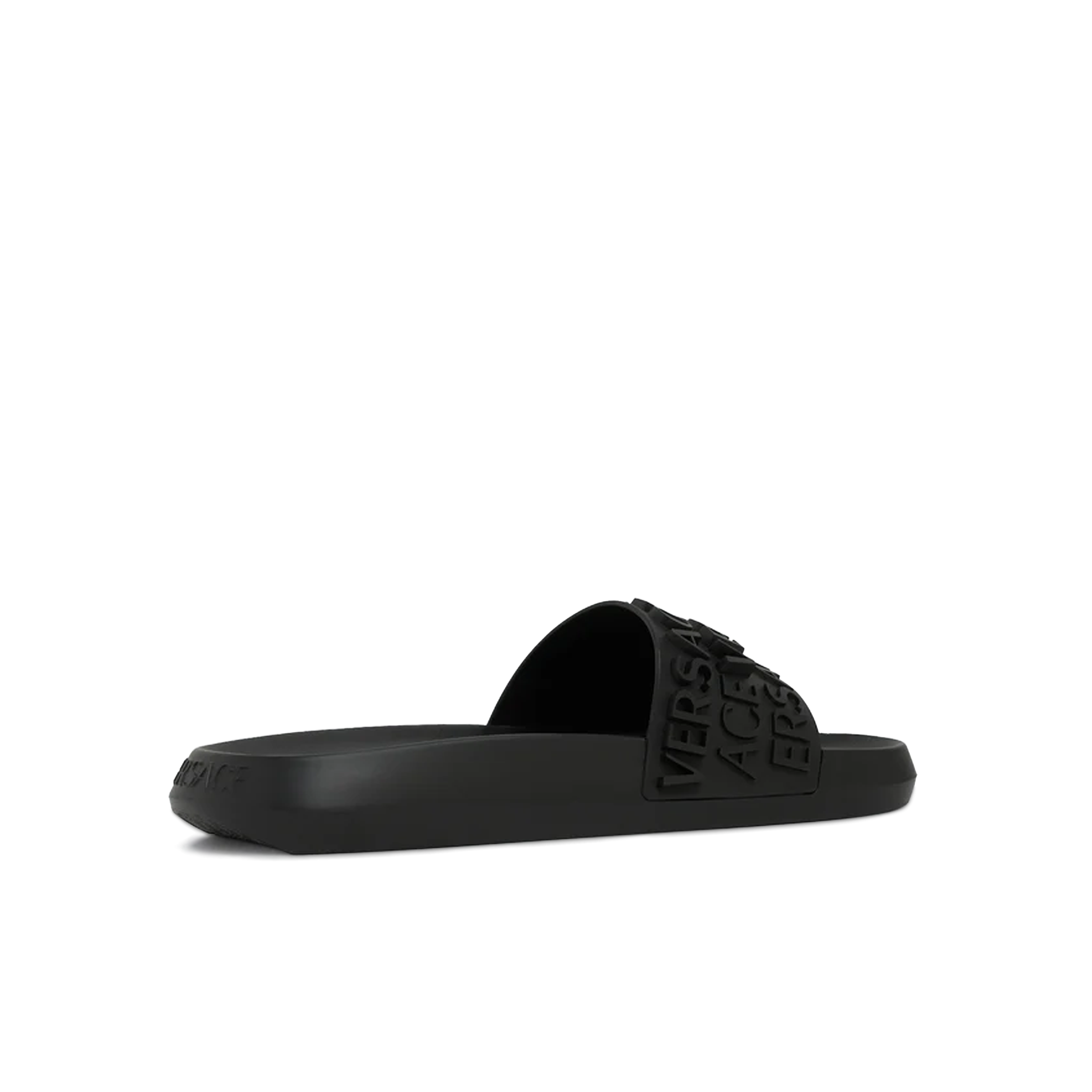 Sandalias Negras Versace Multilogo