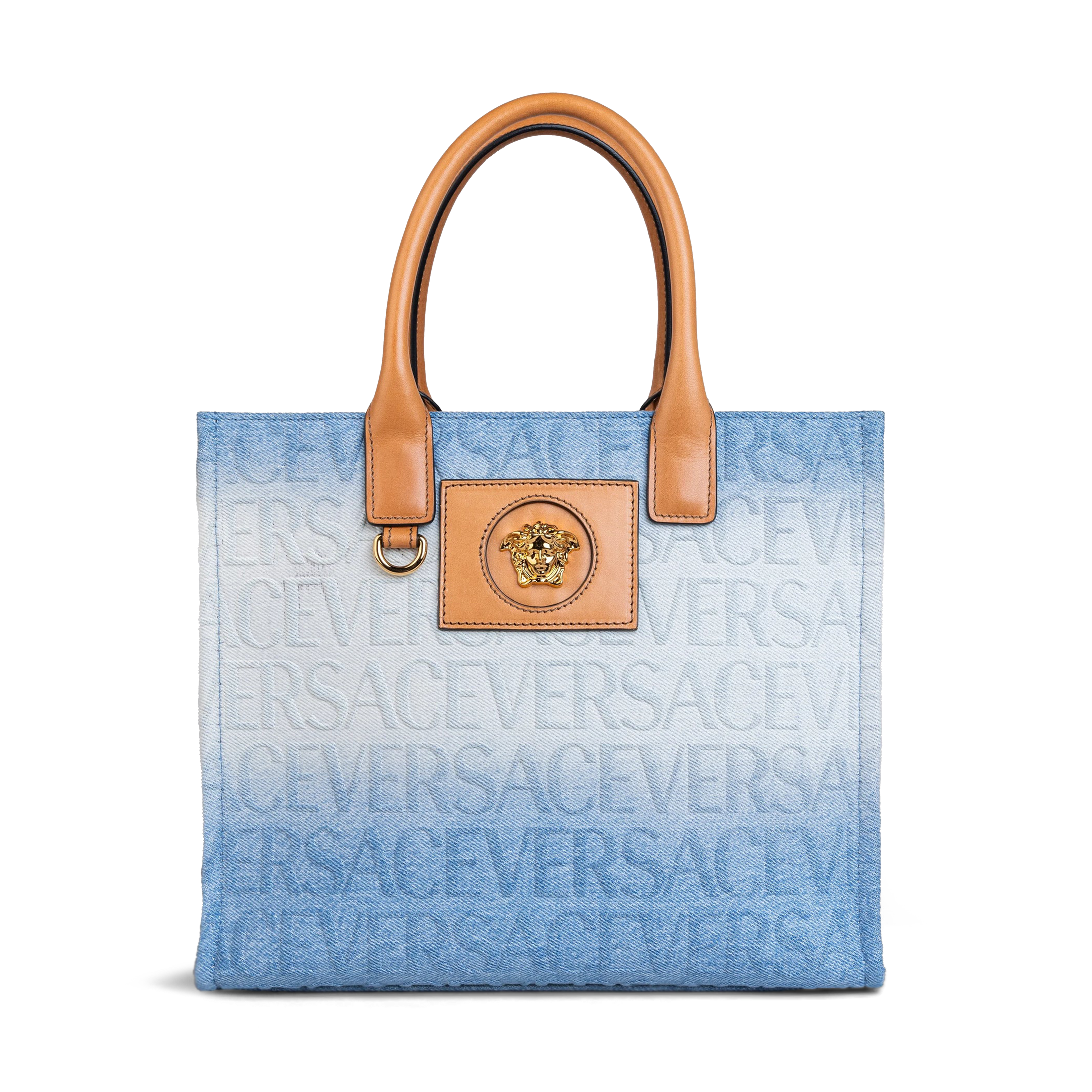 Cartera Azul Versace Mediano Monogram La Medusa Tote
