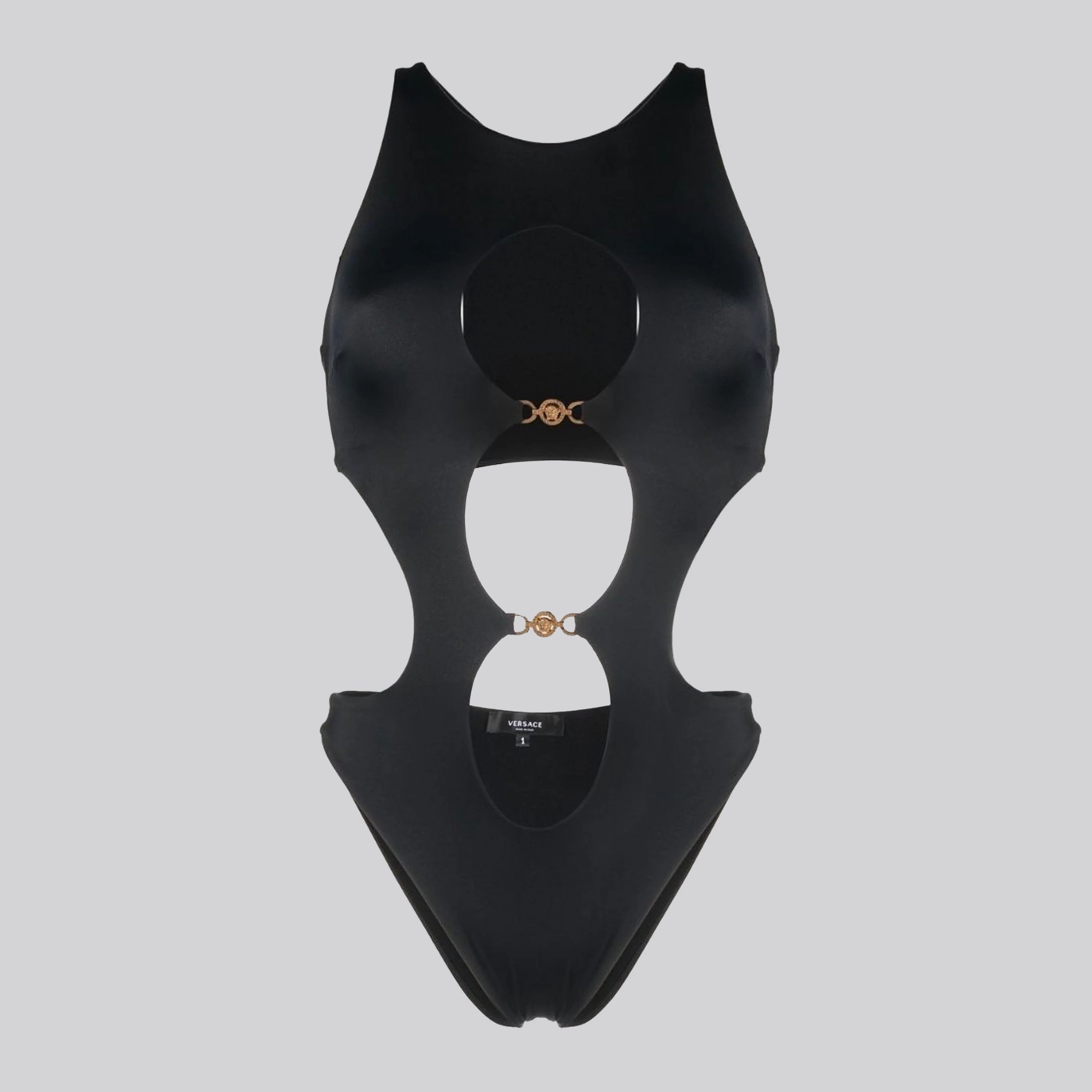 Body Negro Versace Medusa Double Plaque