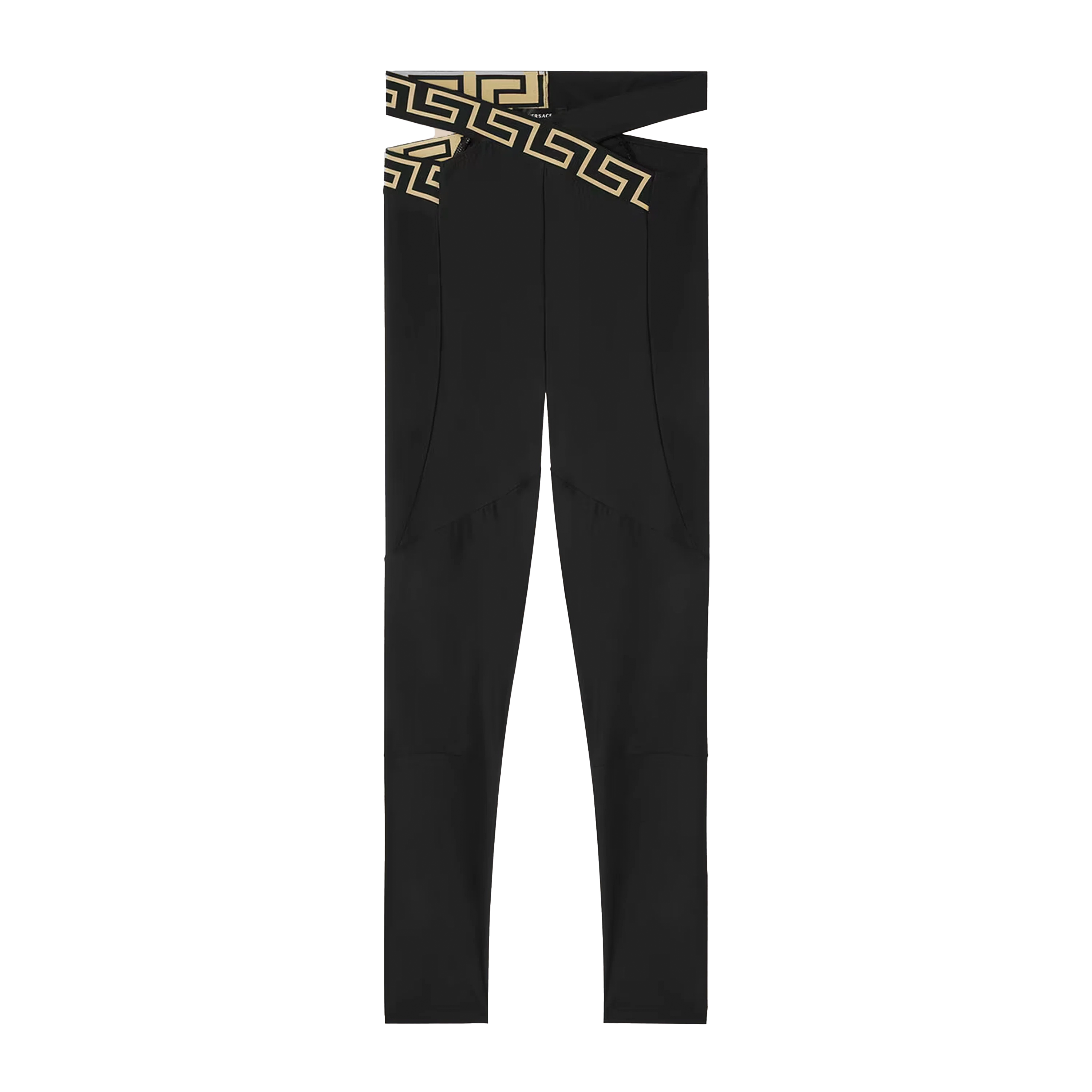 Legging Negro Versace Double Greca Band
