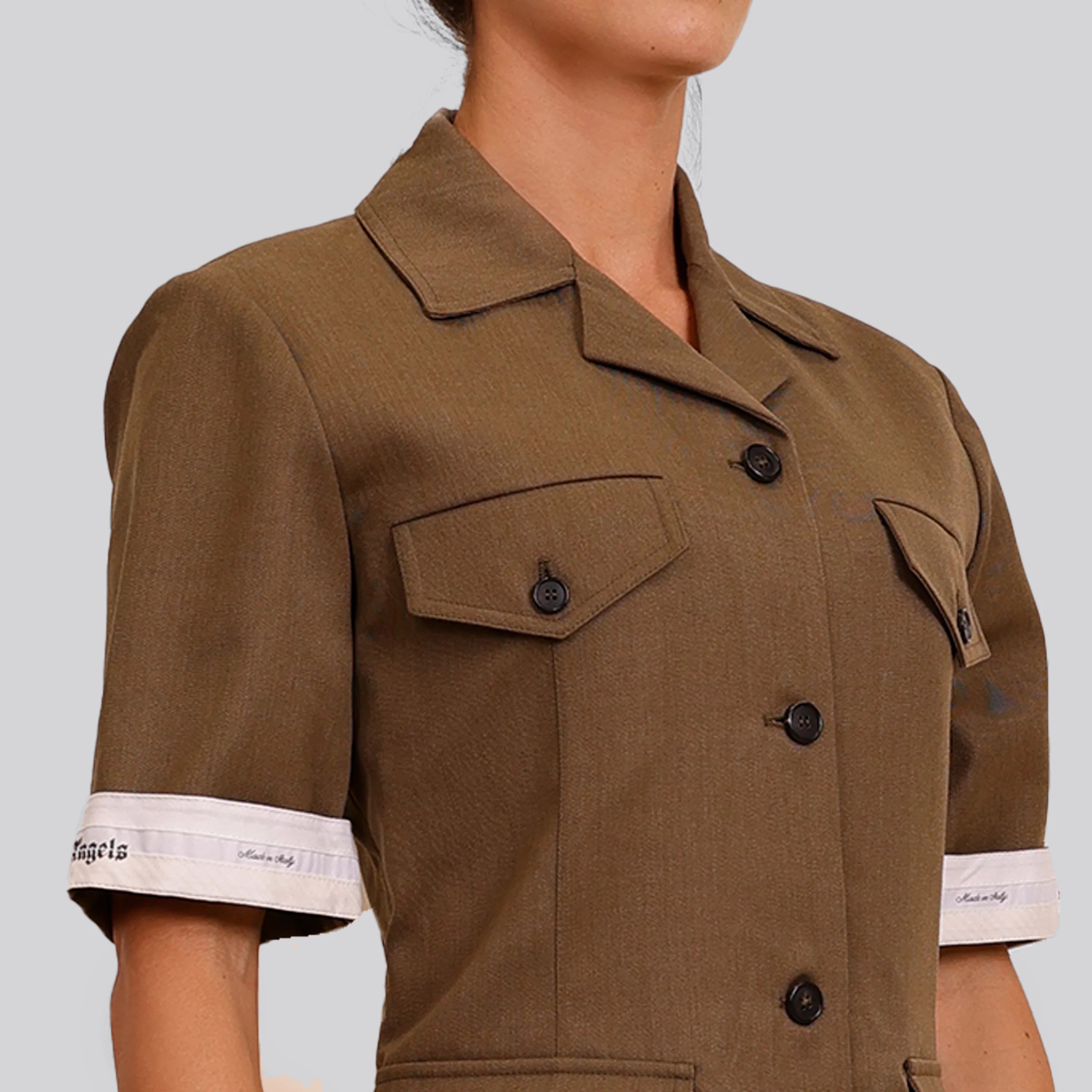 Vestido Militar Palm Angels Reverse Band