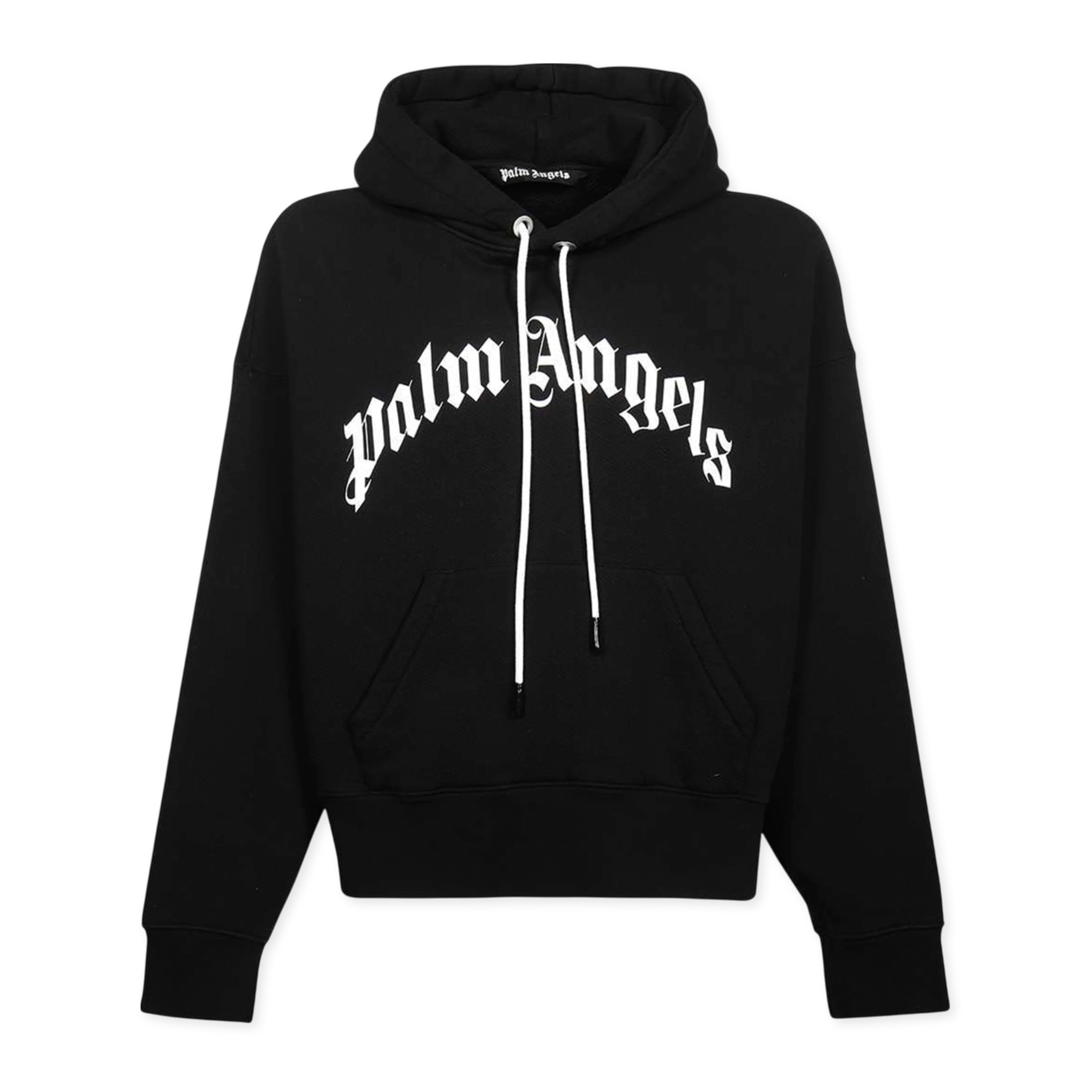 Buzo Tipo Hoodie Negro Curved Logo