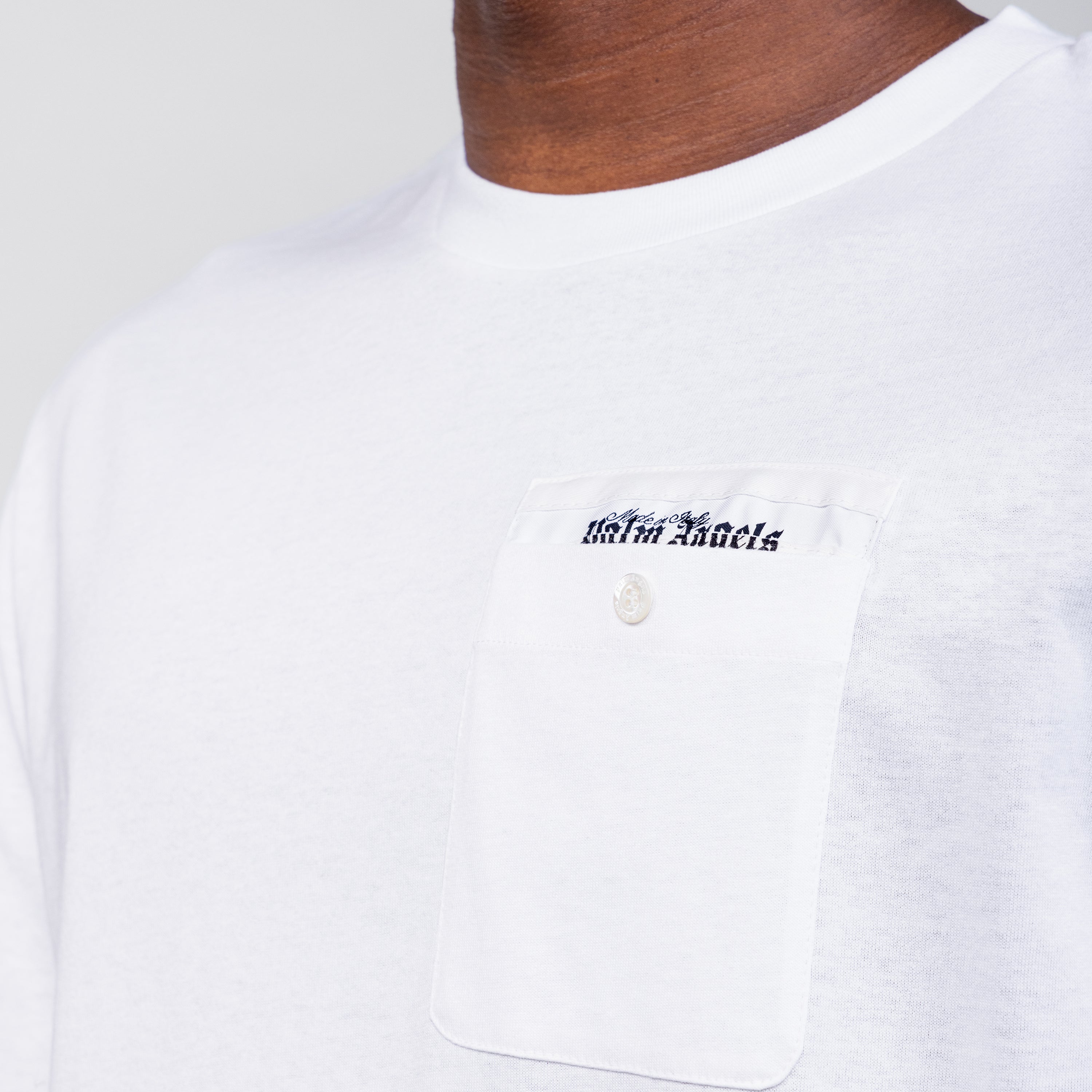 Camiseta Blanca Palm Angels Sartorial Pocket