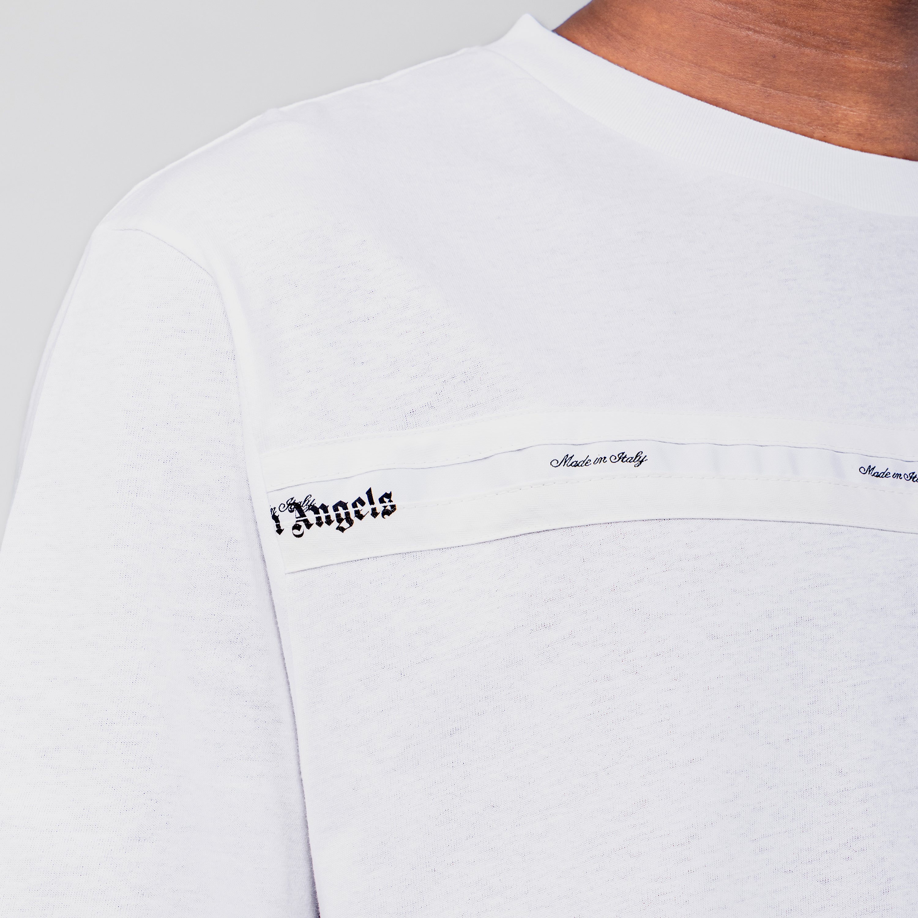 Camiseta Blanca Palm Angels Sartorial Tape Pocket