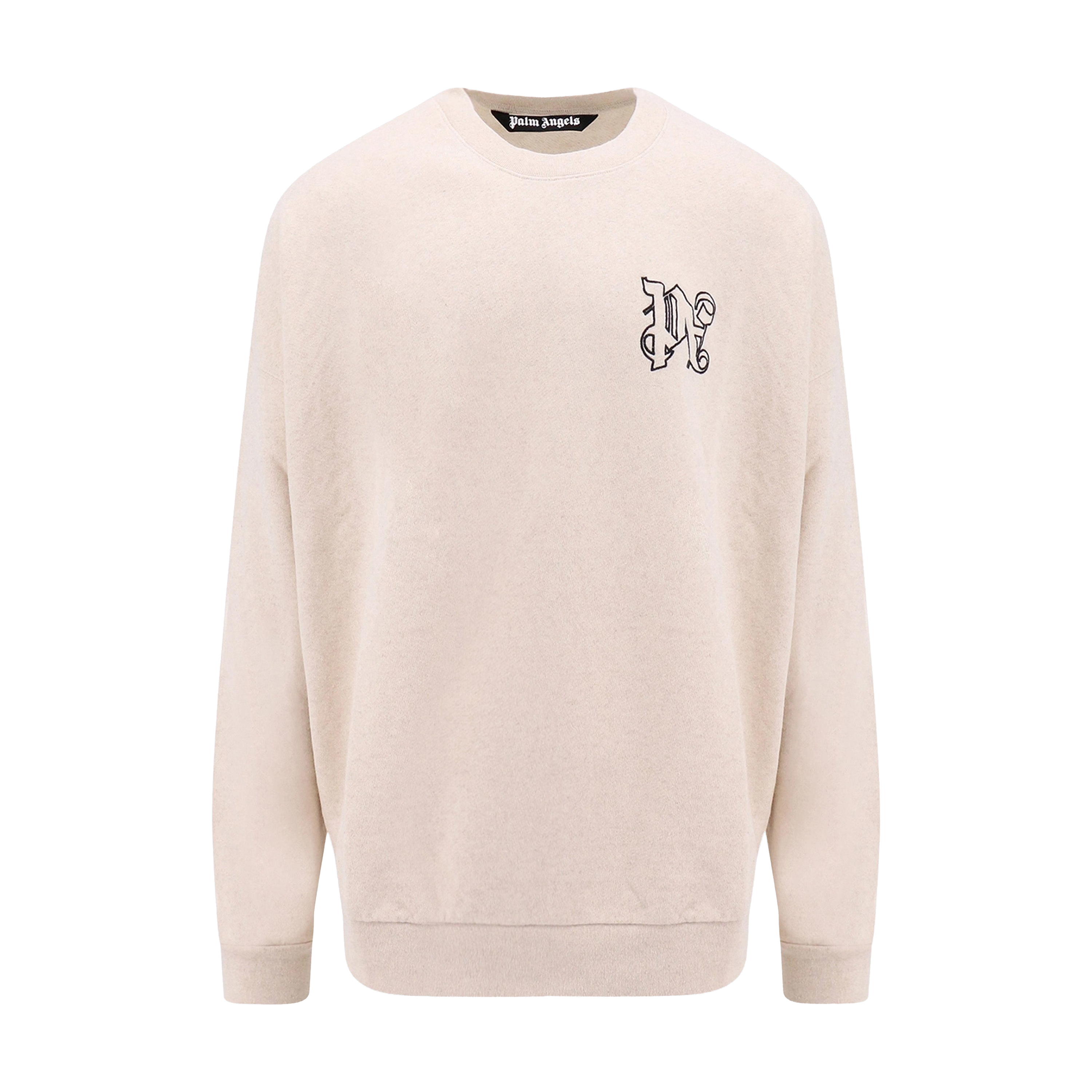 Suéter Beige Palm Angels PA Monogram