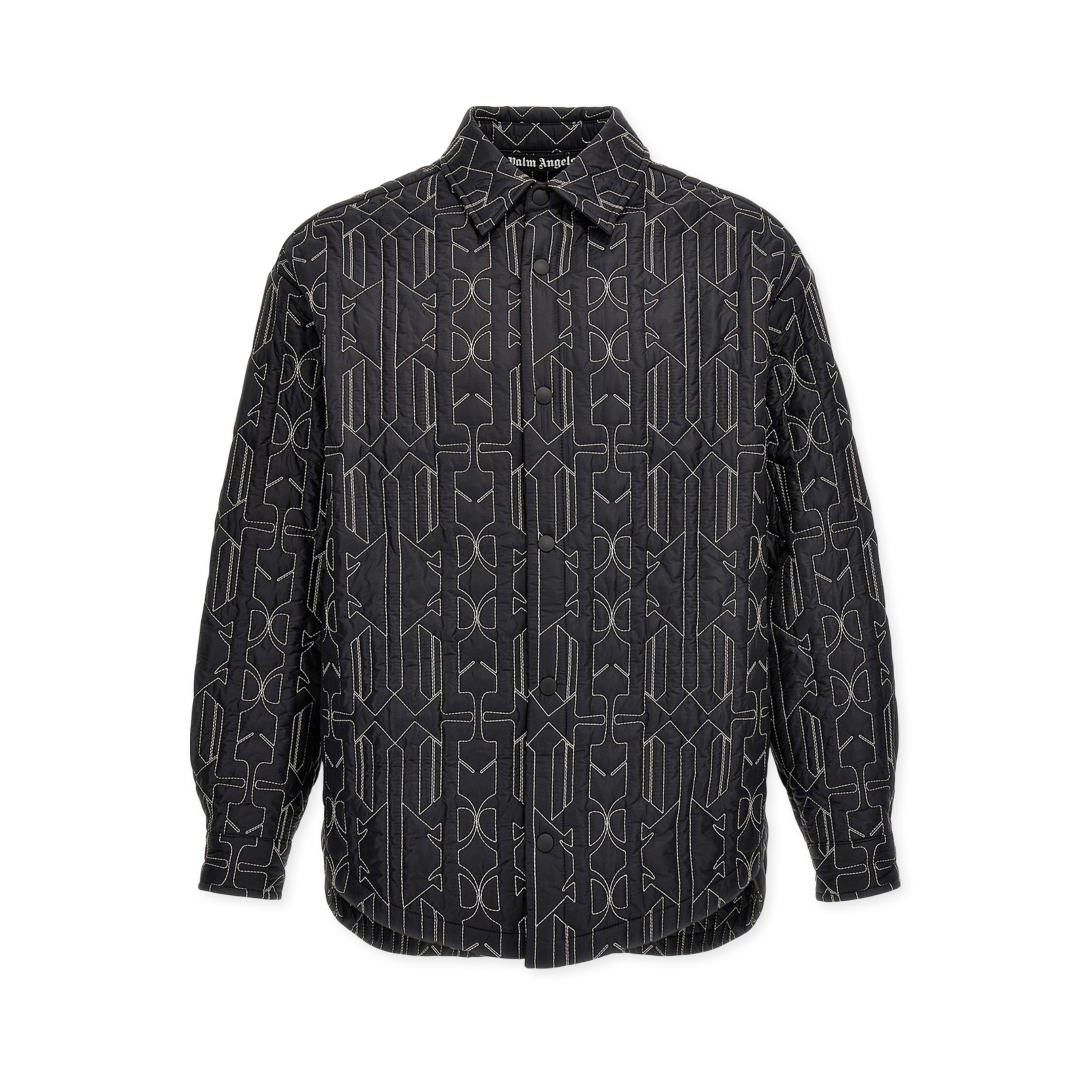 Chaqueta Negra Palm Angels All Monogram