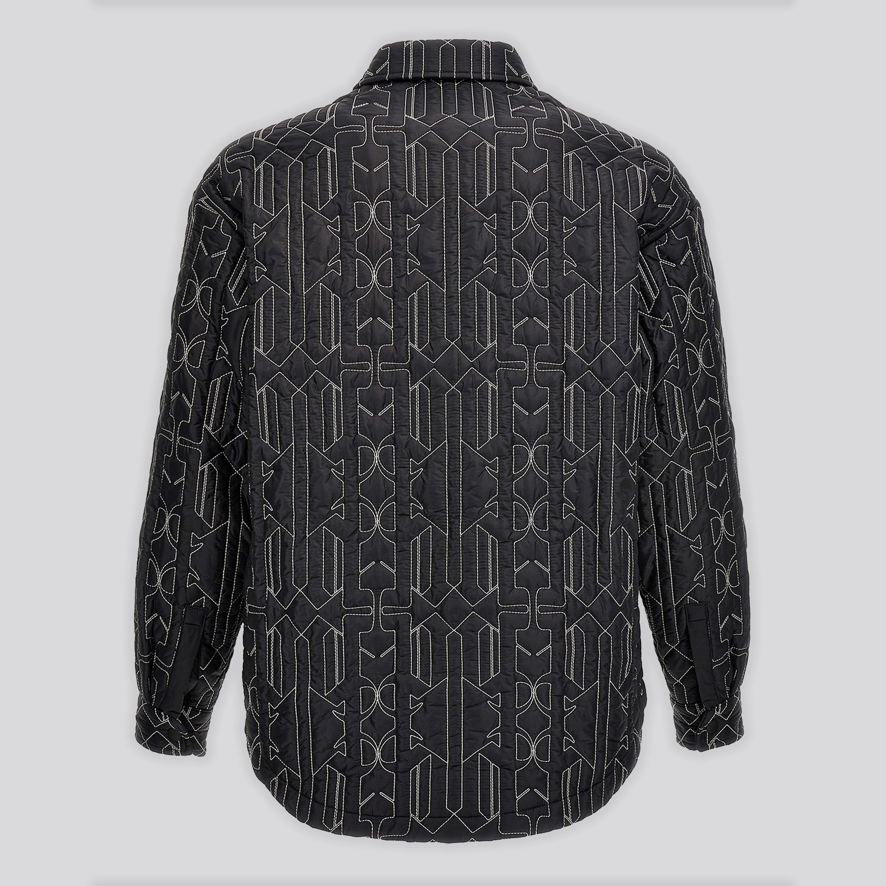 Chaqueta Negra Palm Angels All Monogram
