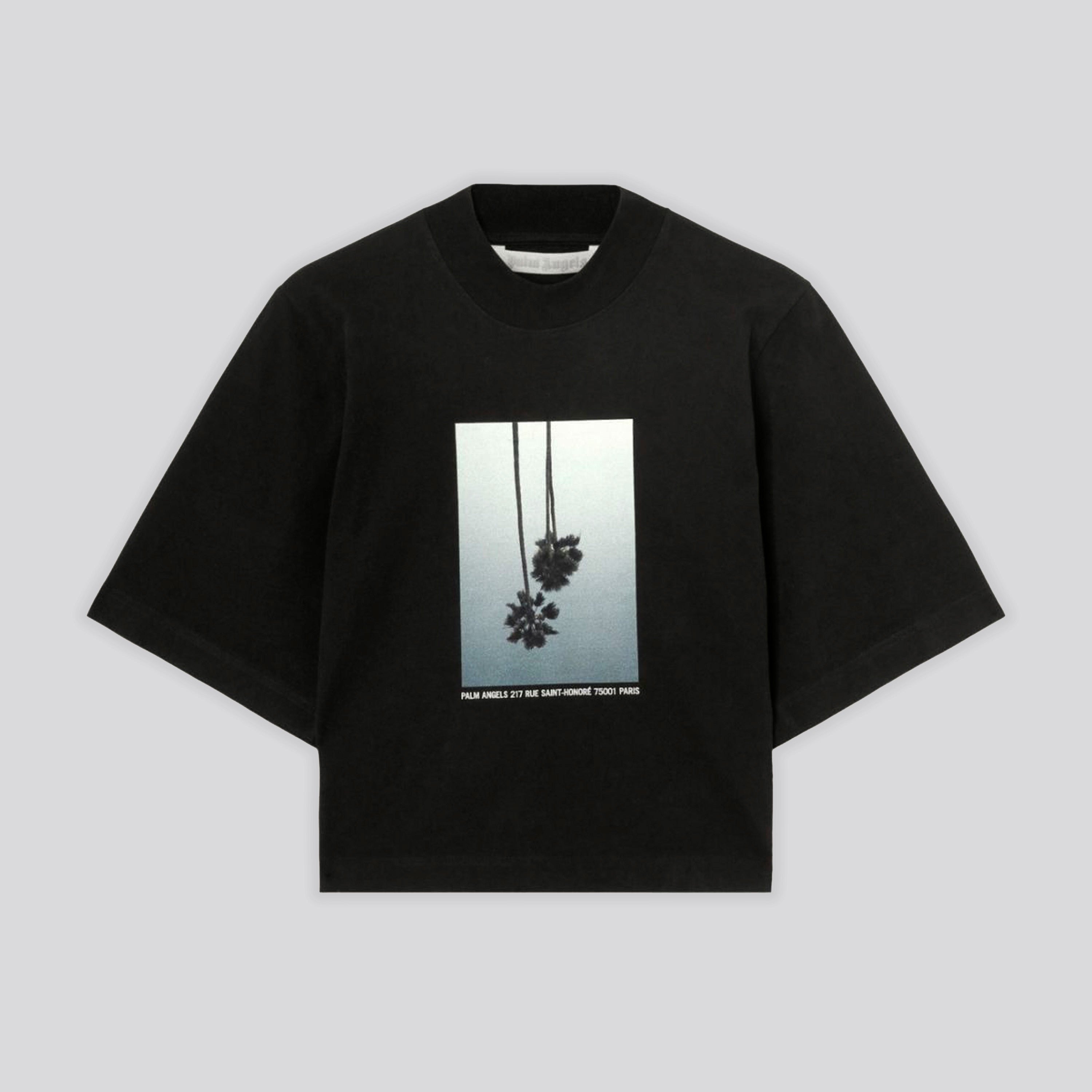 Camiseta Negra Palm Angels Mirage Boxy Fit