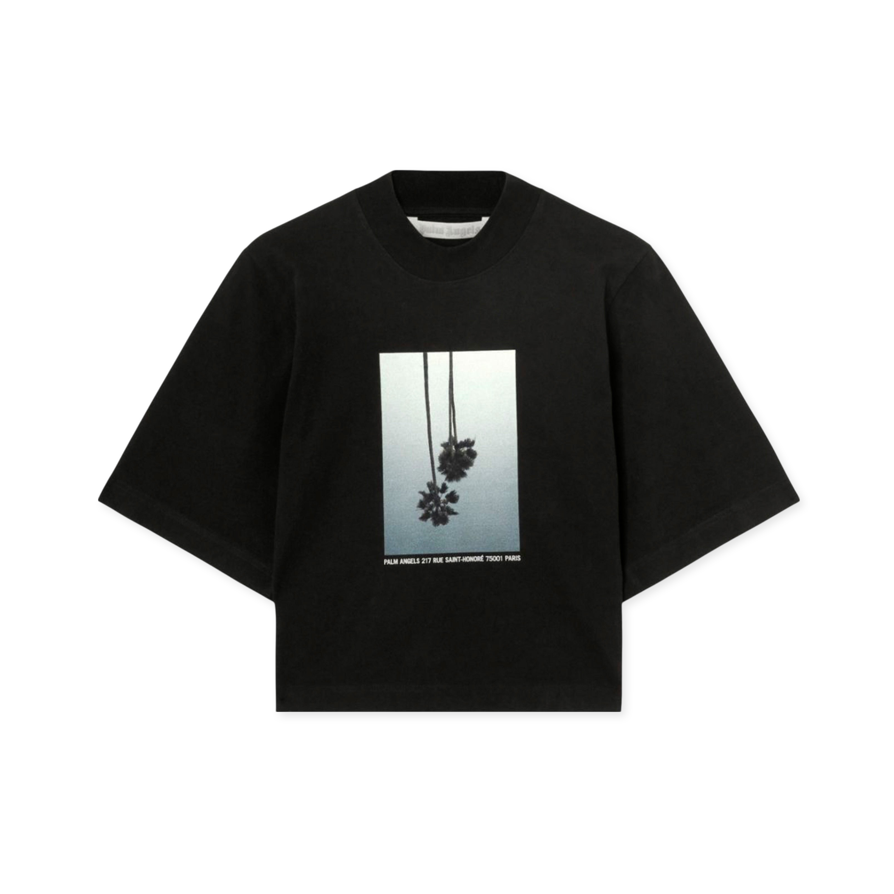 Camiseta Negra Palm Angels Mirage Boxy Fit