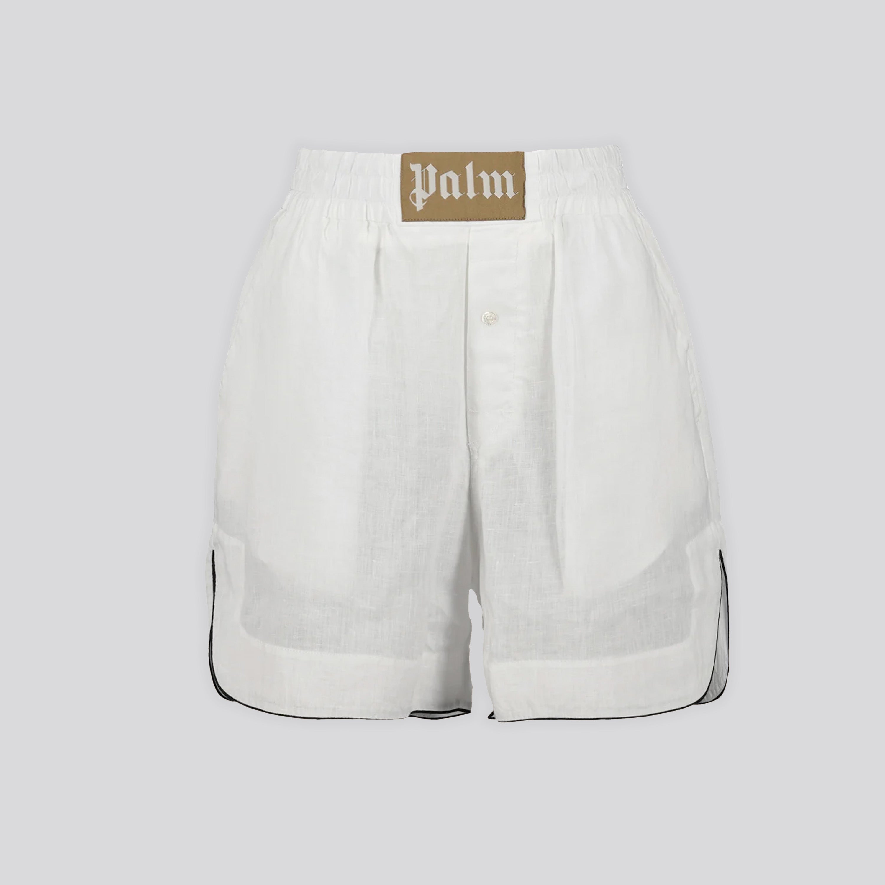 Short Blanco Palm Angels Linen