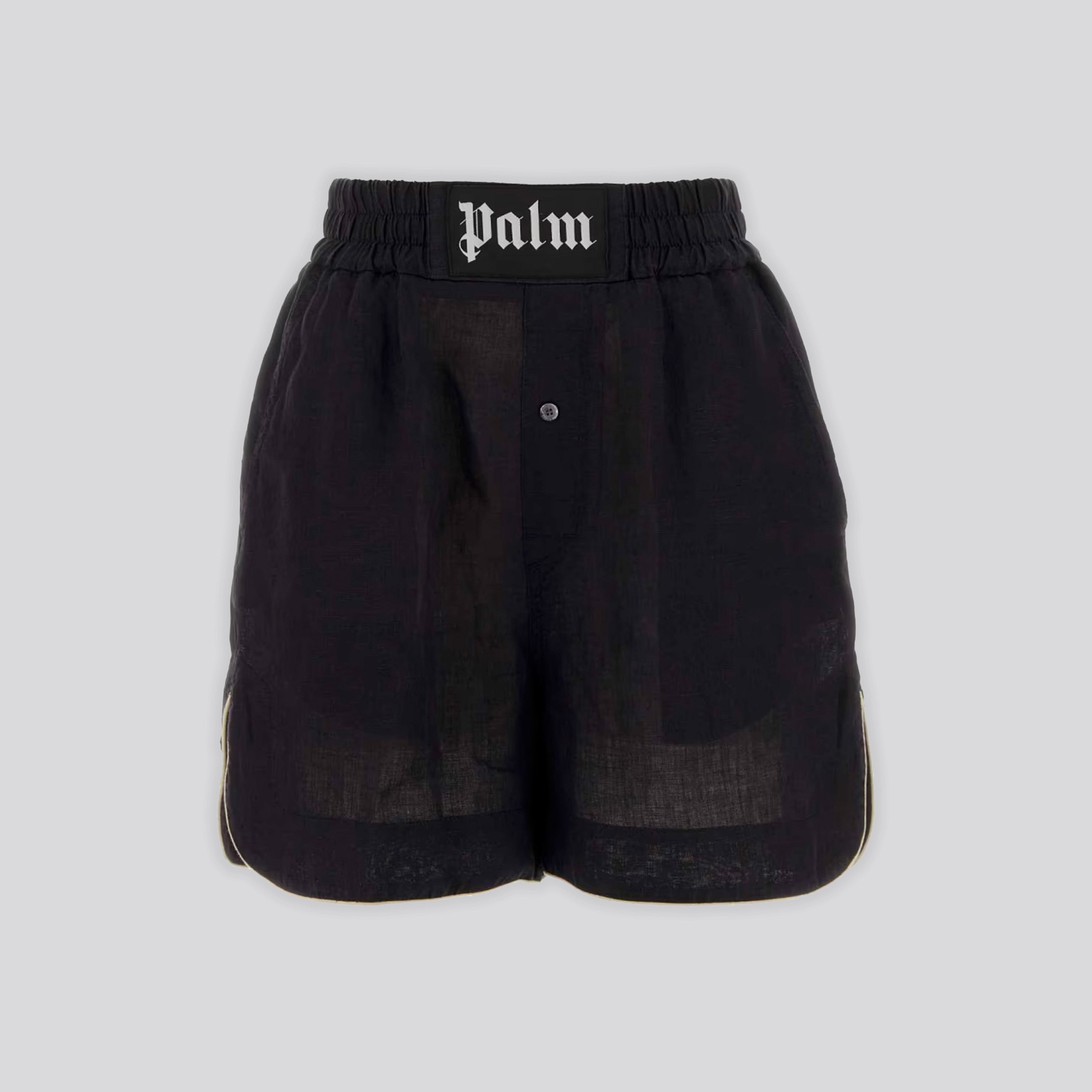 Short Negro Palm Angels Linen
