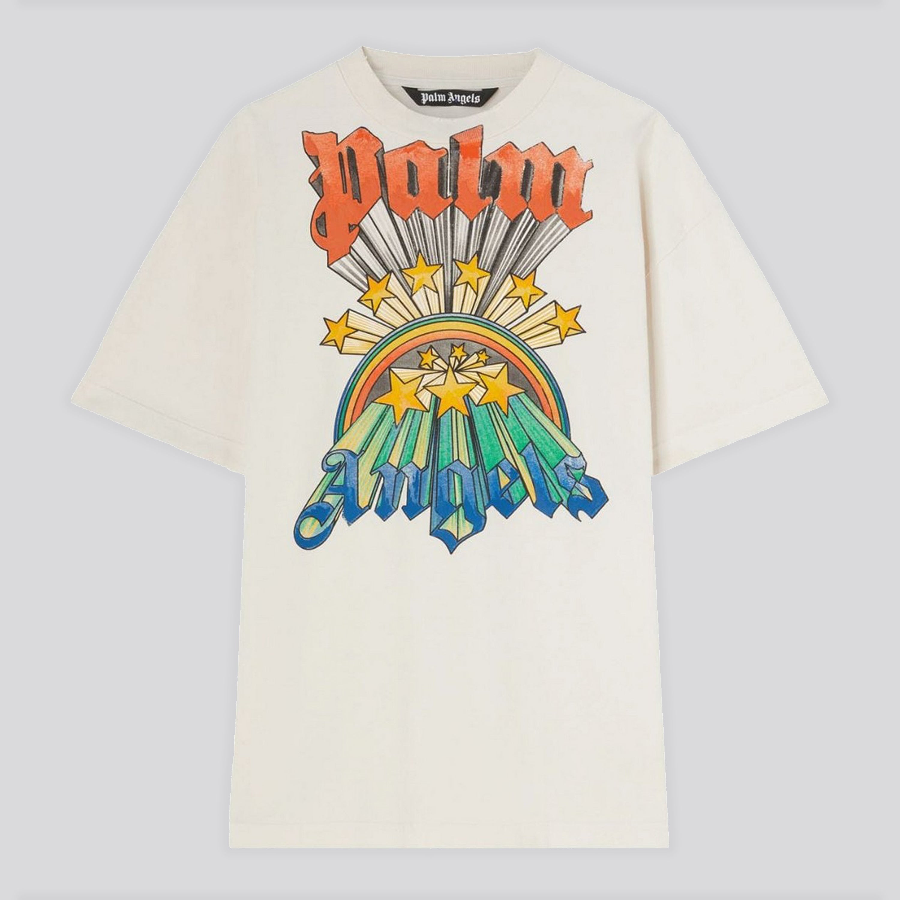 Camiseta Blanca Palm Angels Rainbow