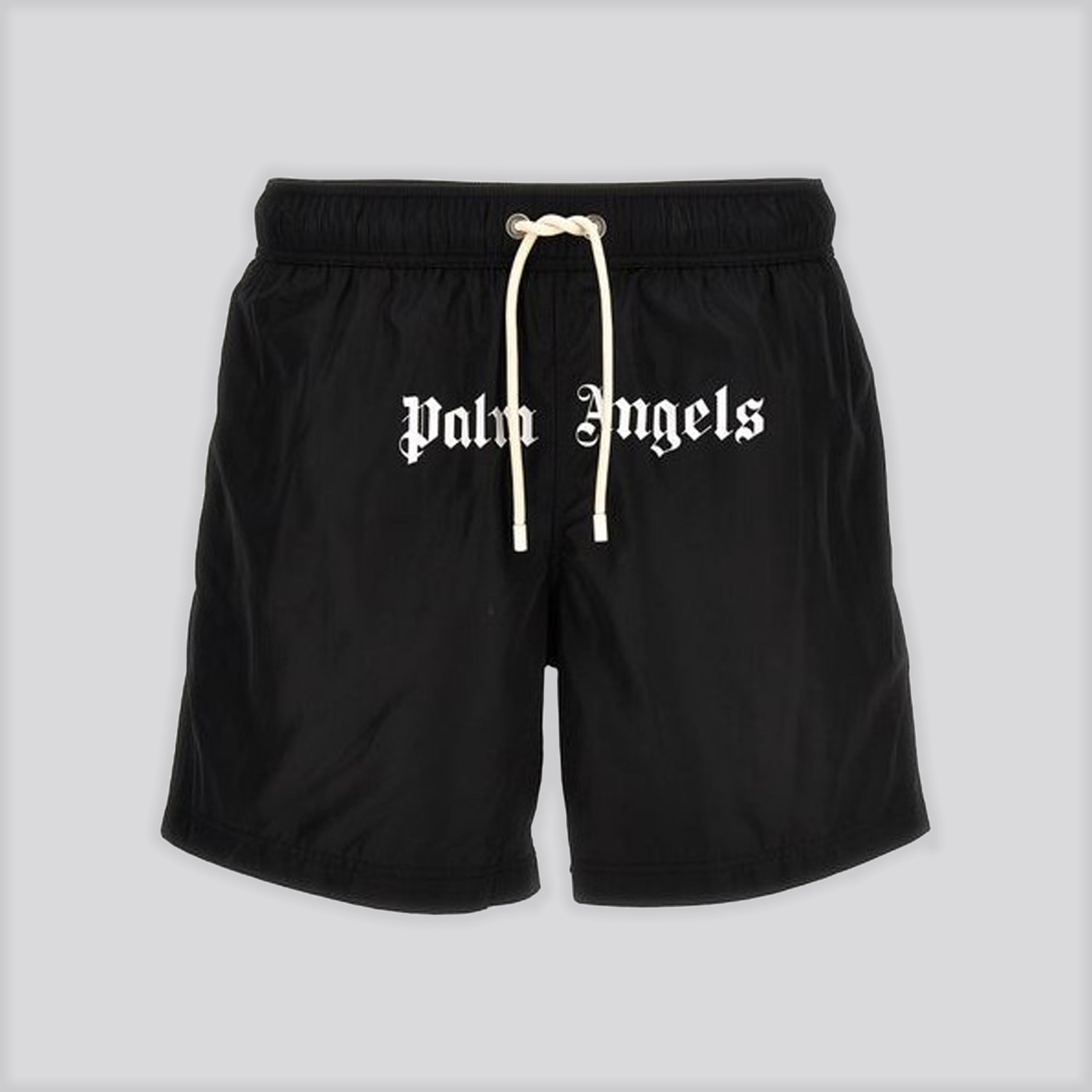 Pantaloneta Negra Palm Angels Front Logo