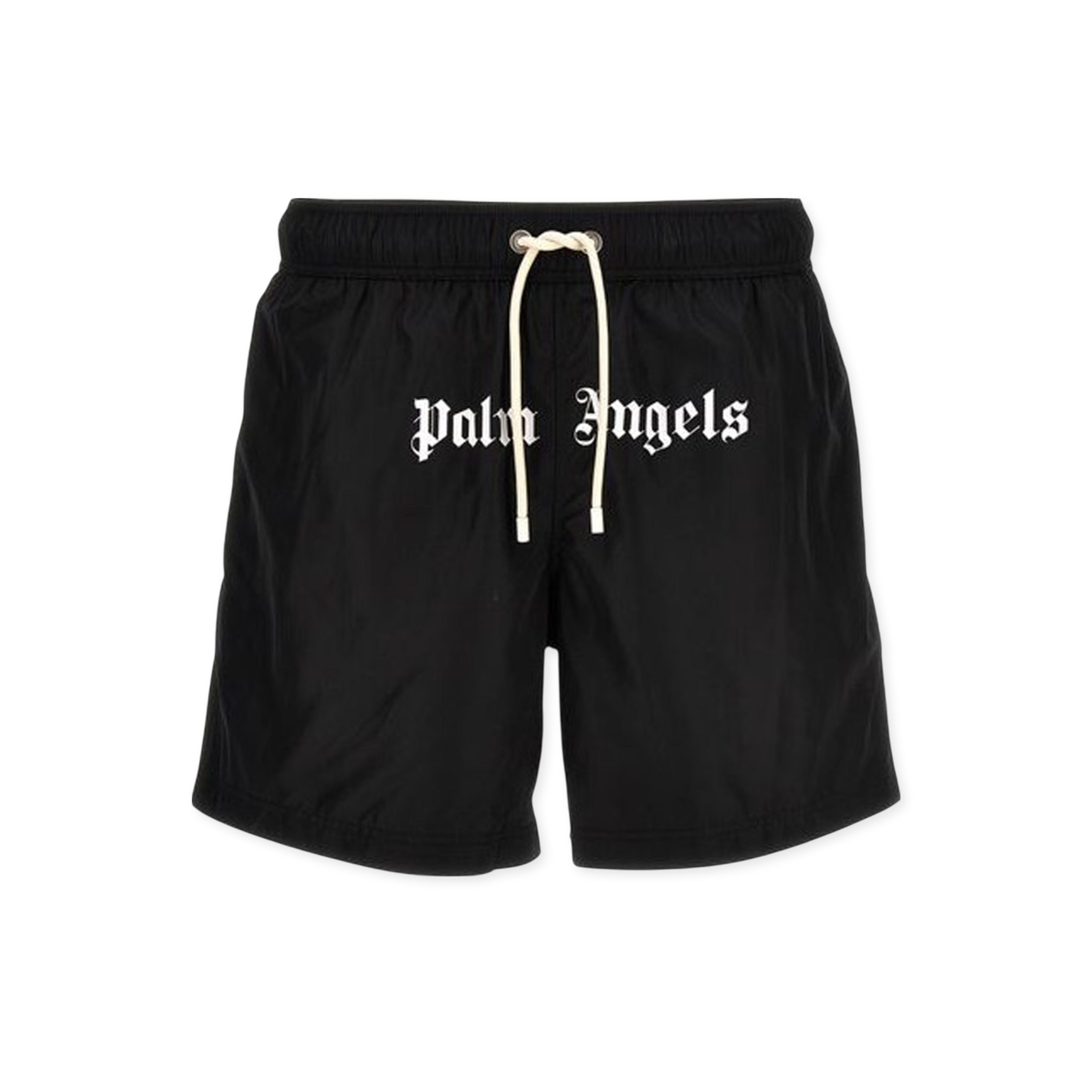 Pantaloneta Negra Palm Angels Front Logo
