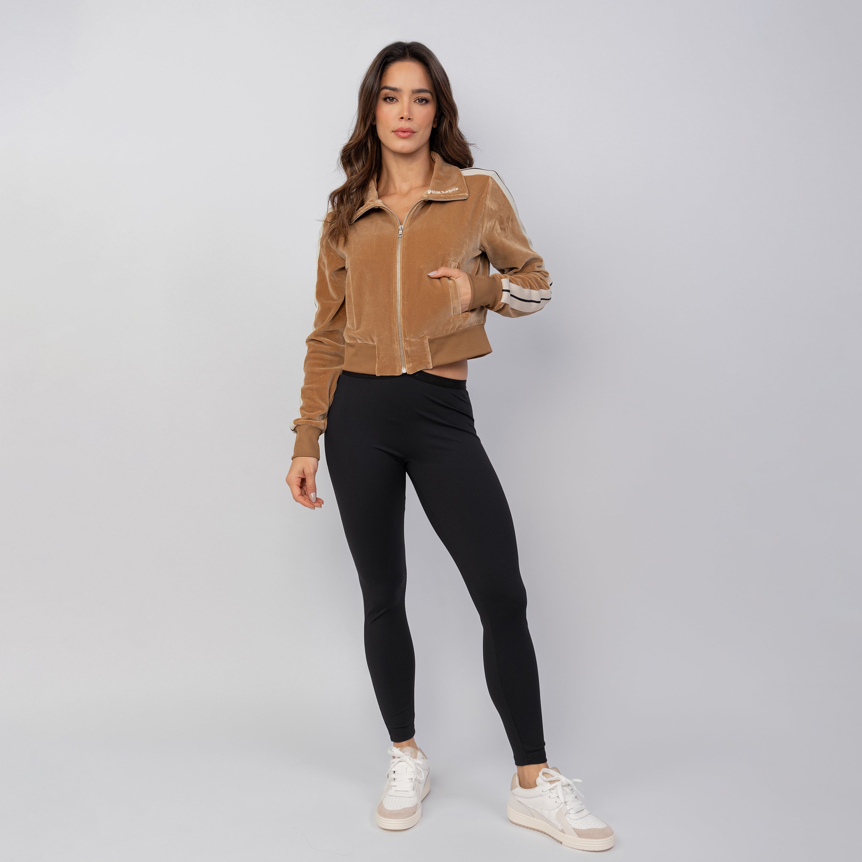 Chaqueta Beige Palm Angels Velvet