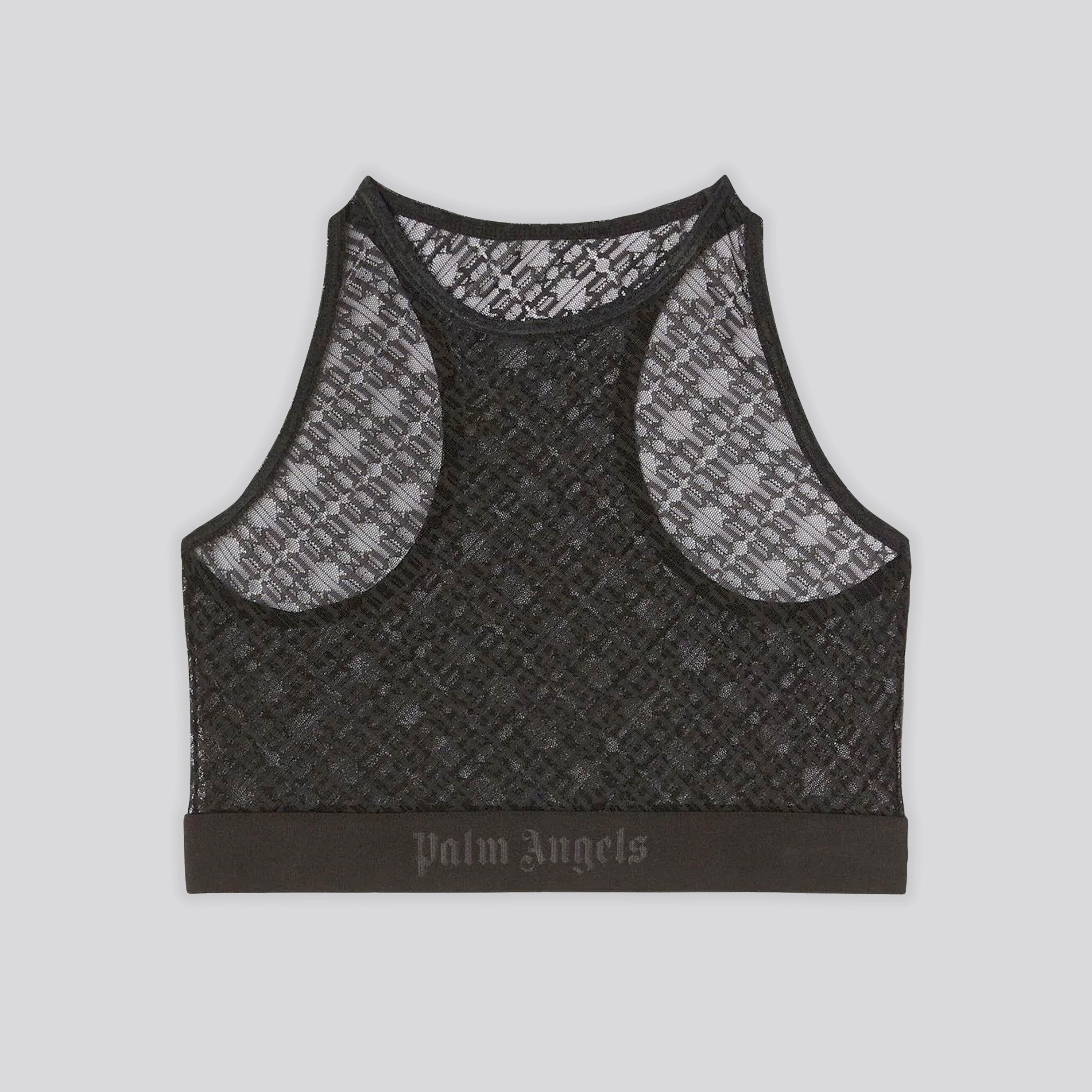 Top Negro Palm Angels Lace