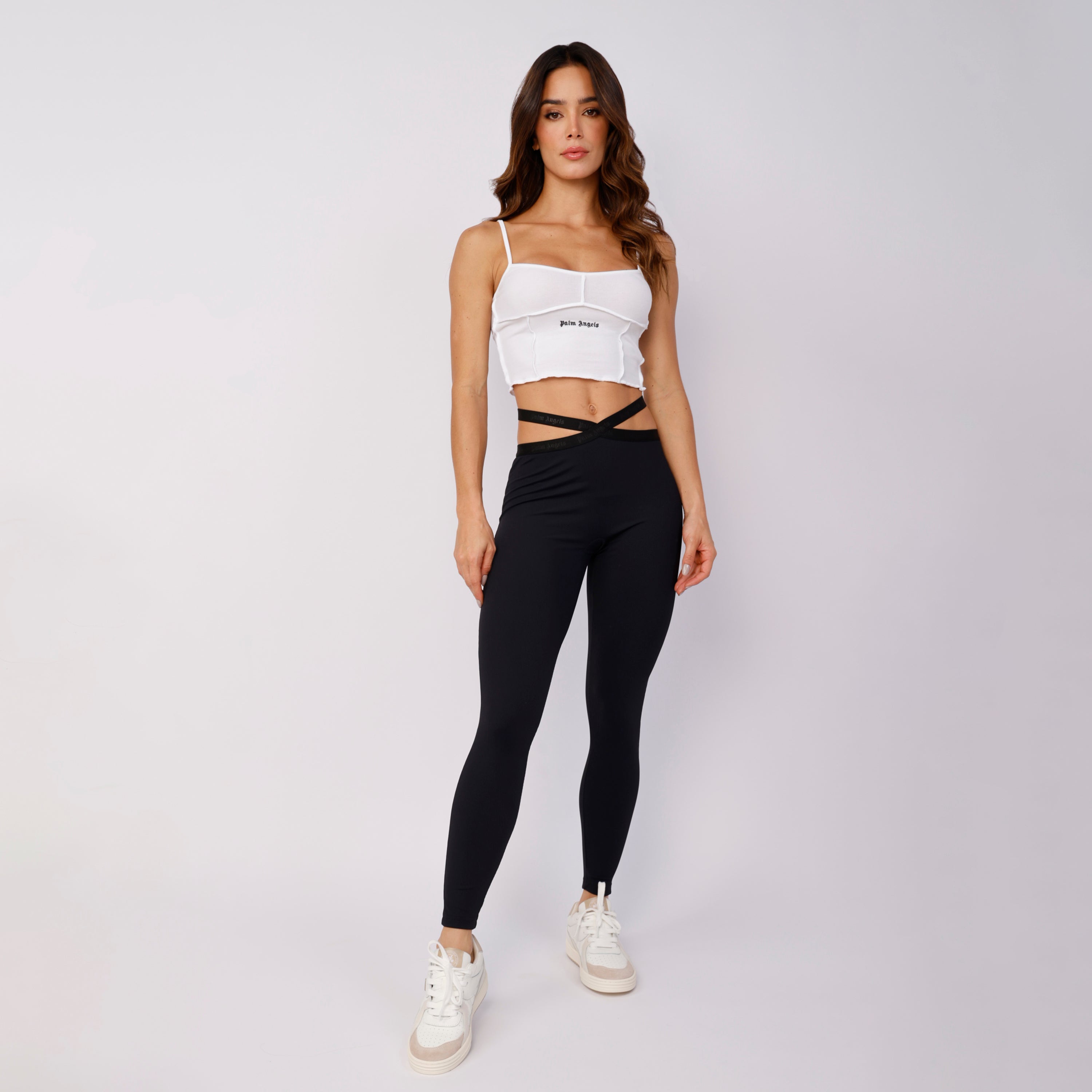 Legging Negro Palm Angels Waistband