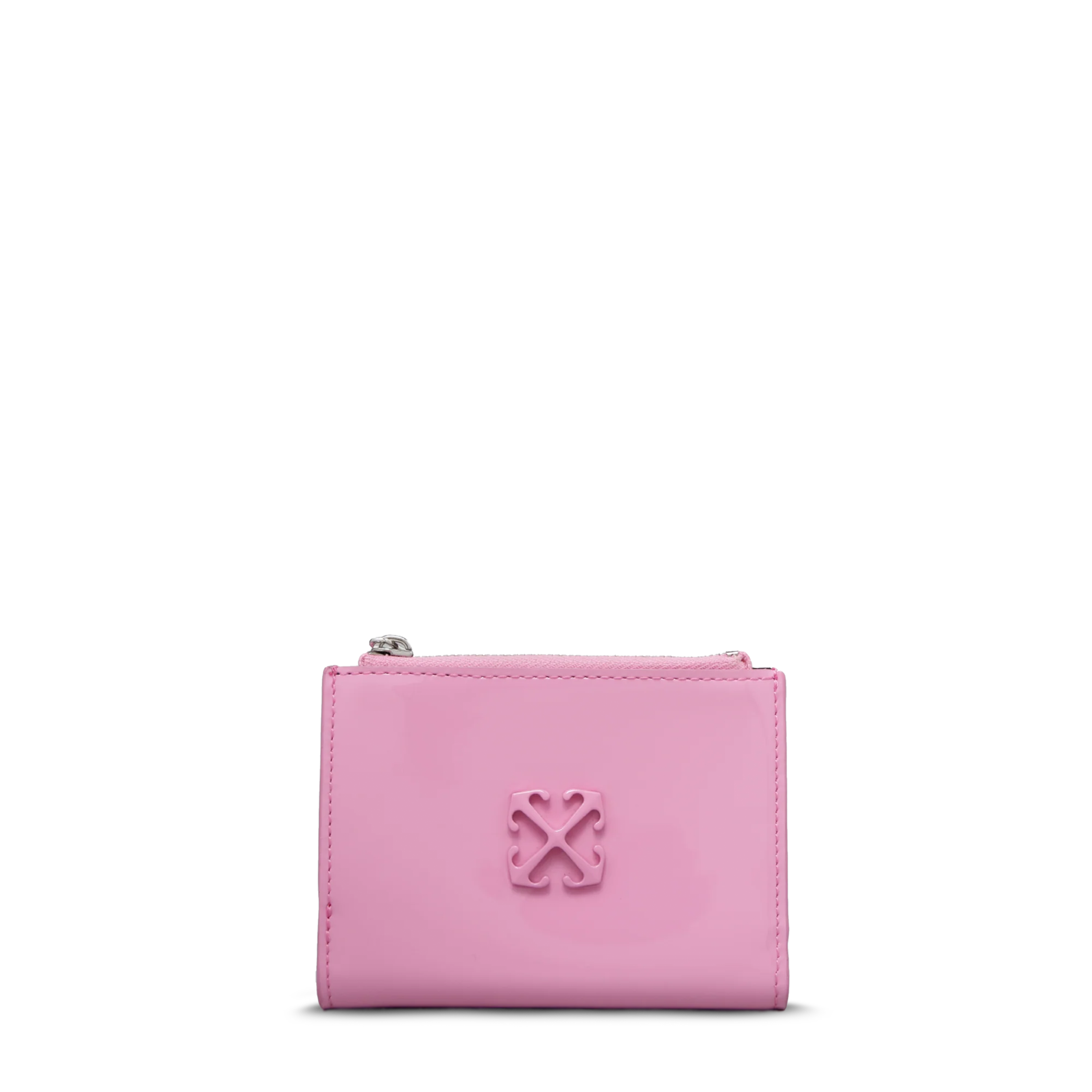 Billetera Rosada Off-White Jitney Bifold Zipped Patent