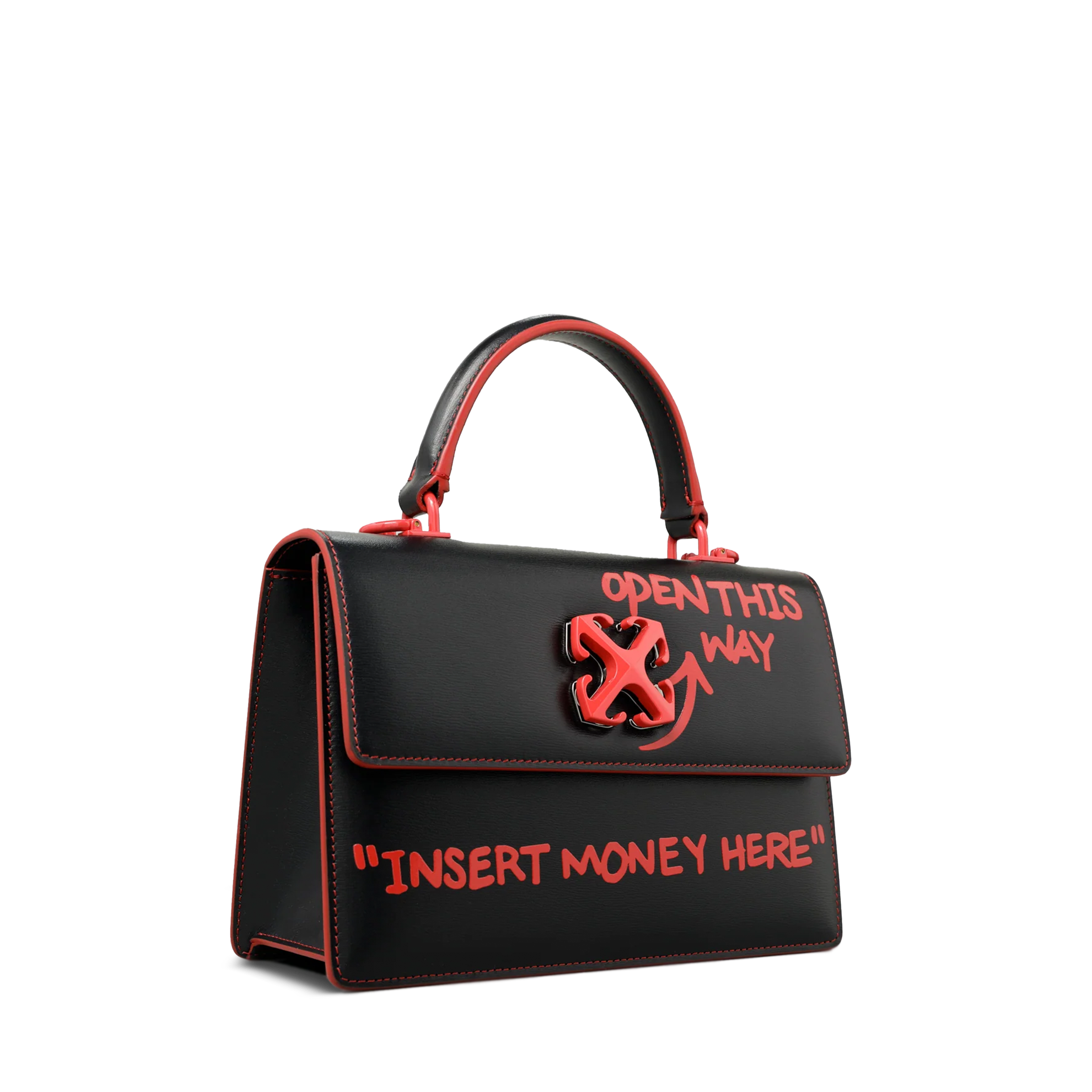Cartera Negra Rojo Off-White Jitney 1.4 Top Handle