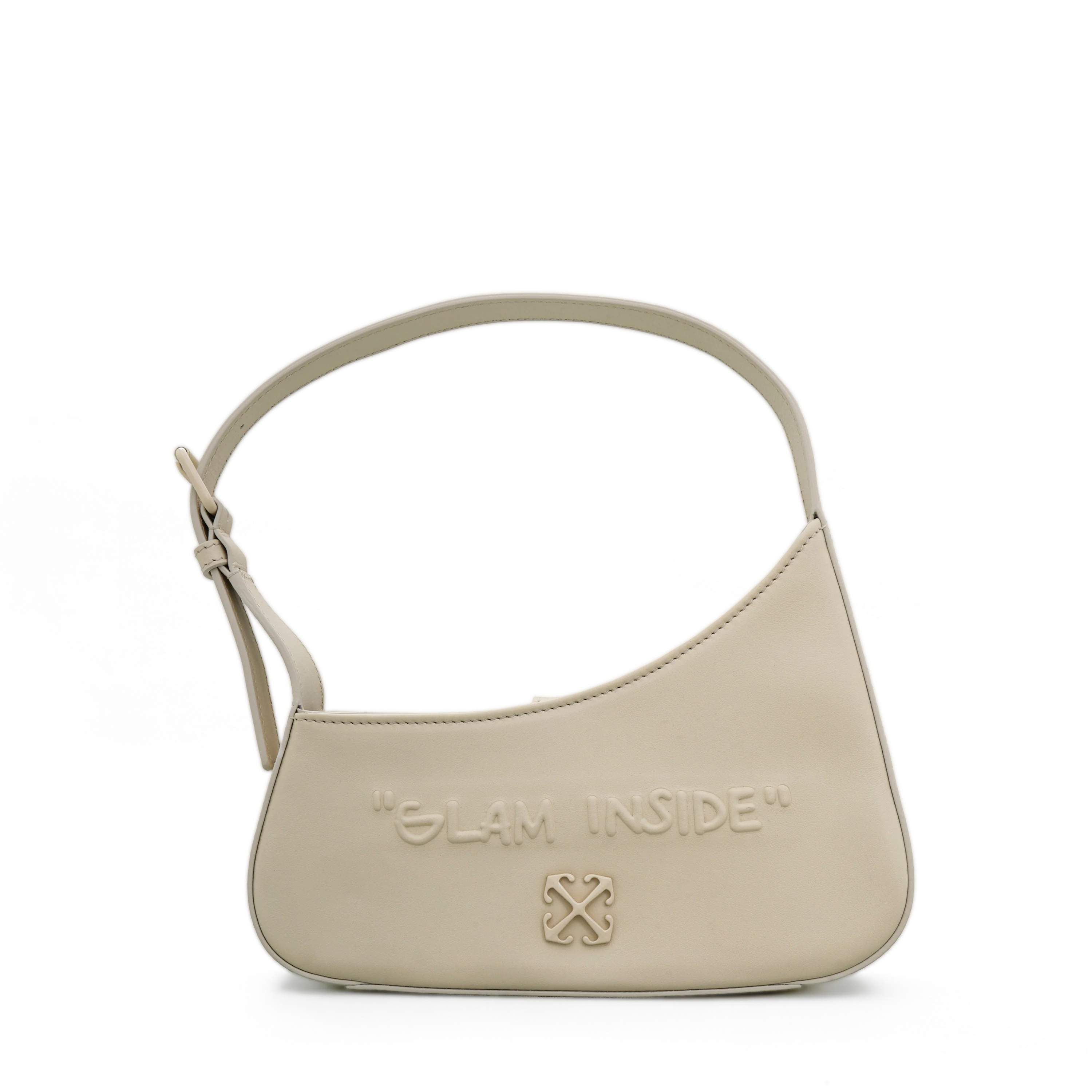 Cartera Beige Off-White Jitney Shoulder Quote 3D