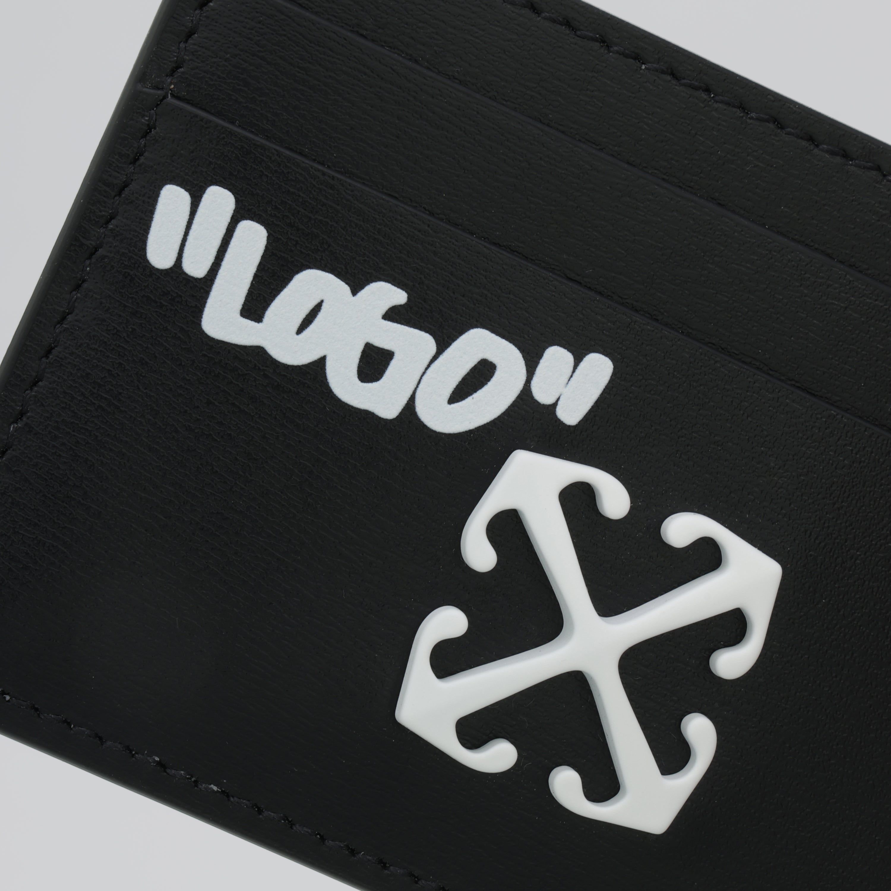 Tarjetero Negro Off-White Quote Black - White