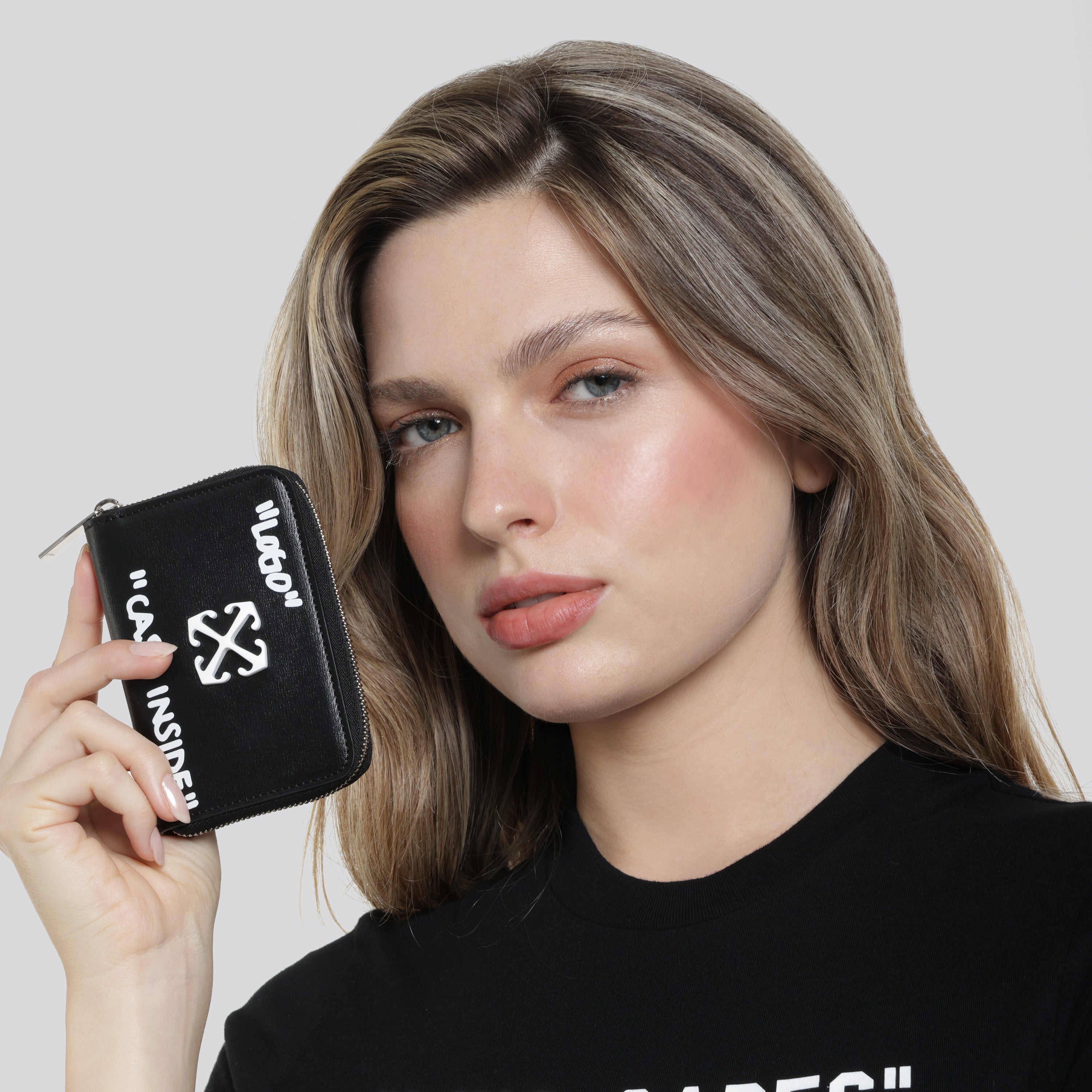 Monedero Negro Off-White Jitney Coin Purse
