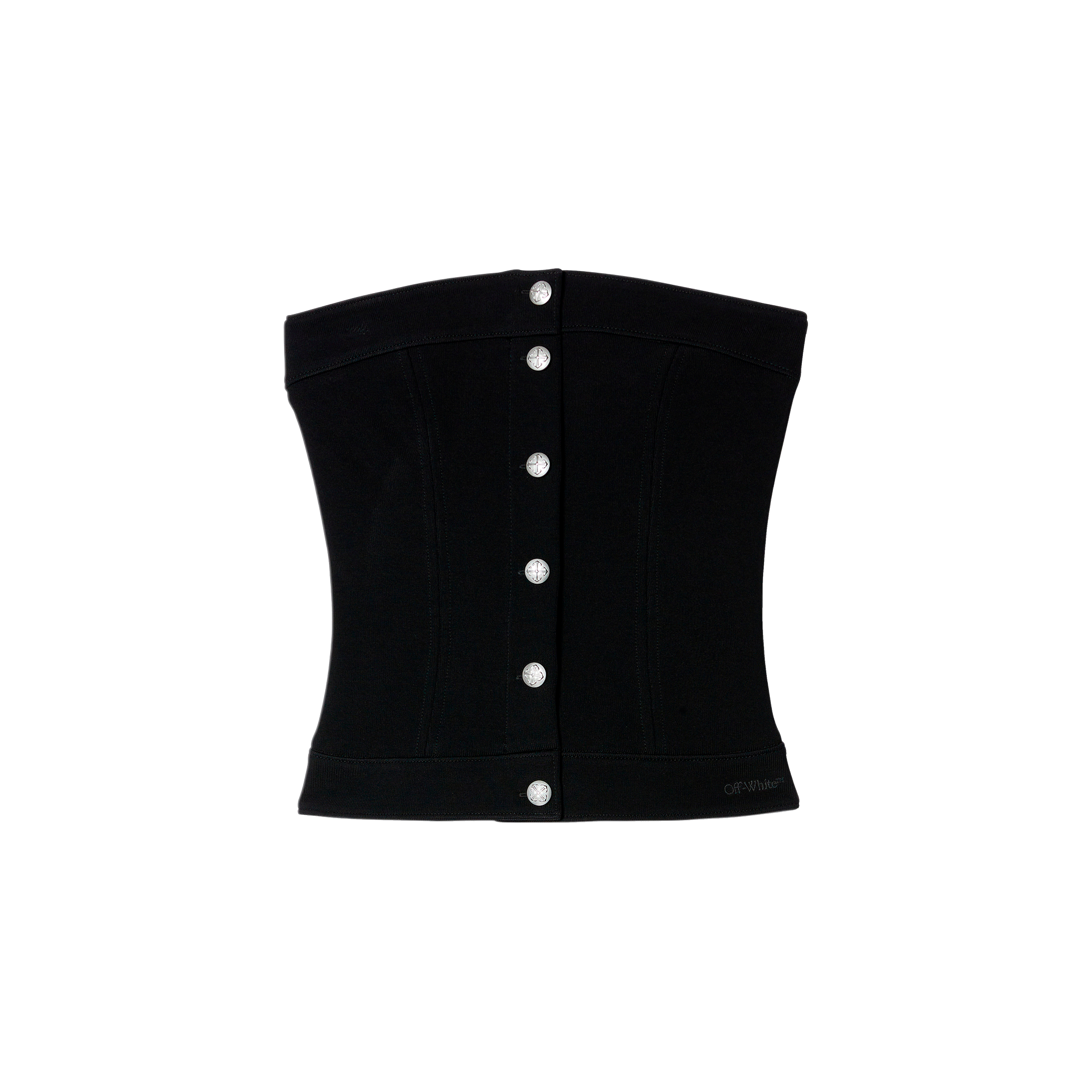 Top Negro Off-White Heavy Corset