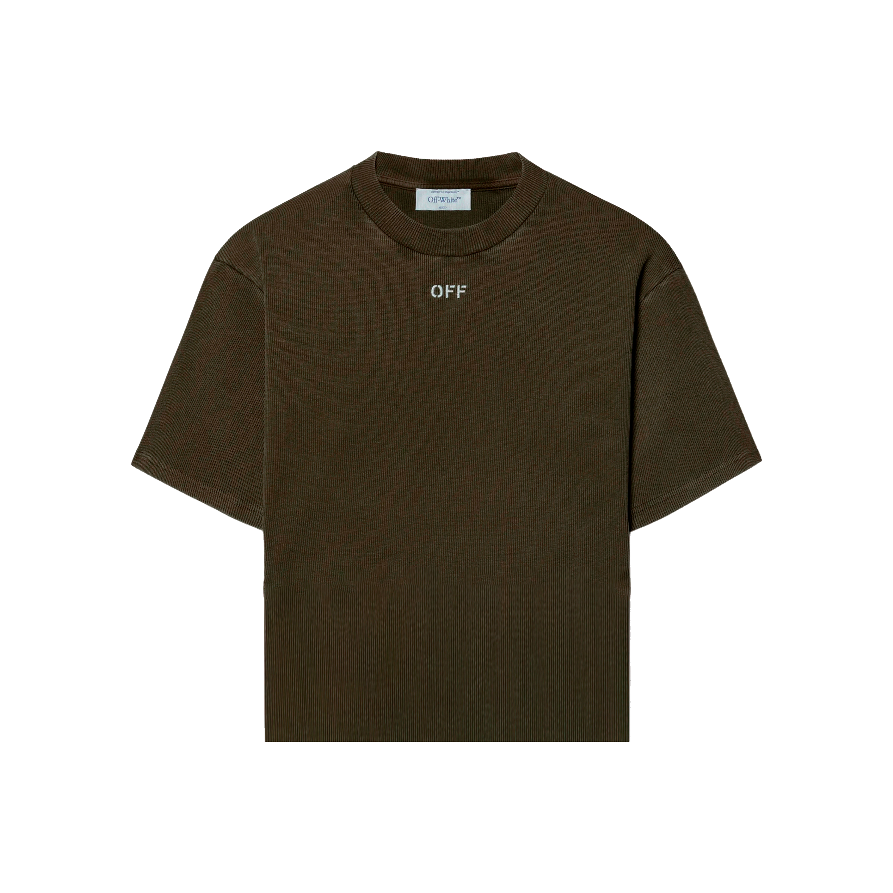 Camiseta Verde Off-White Off Stamp Fitted