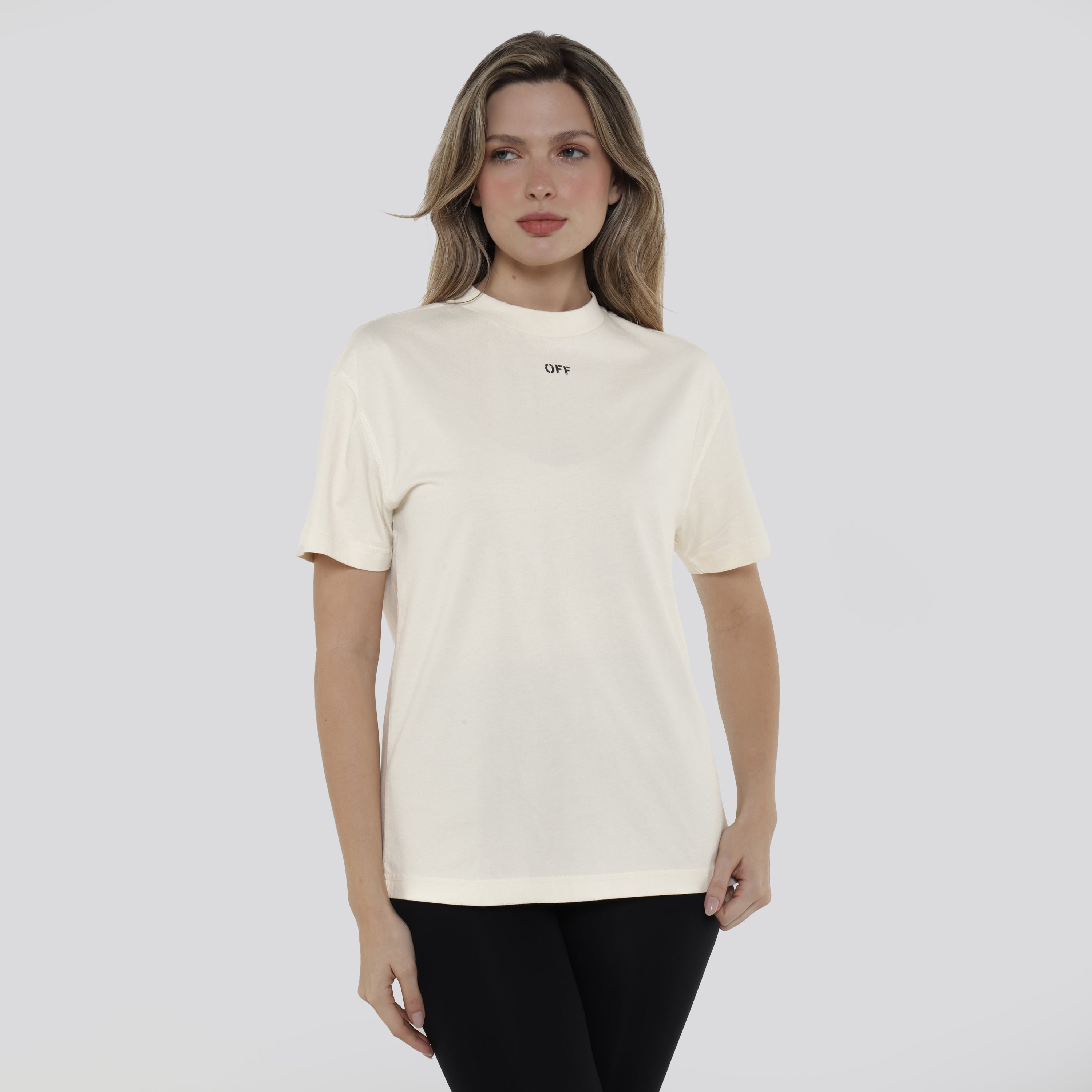 Camiseta Beige Off-White Cloud Arrow