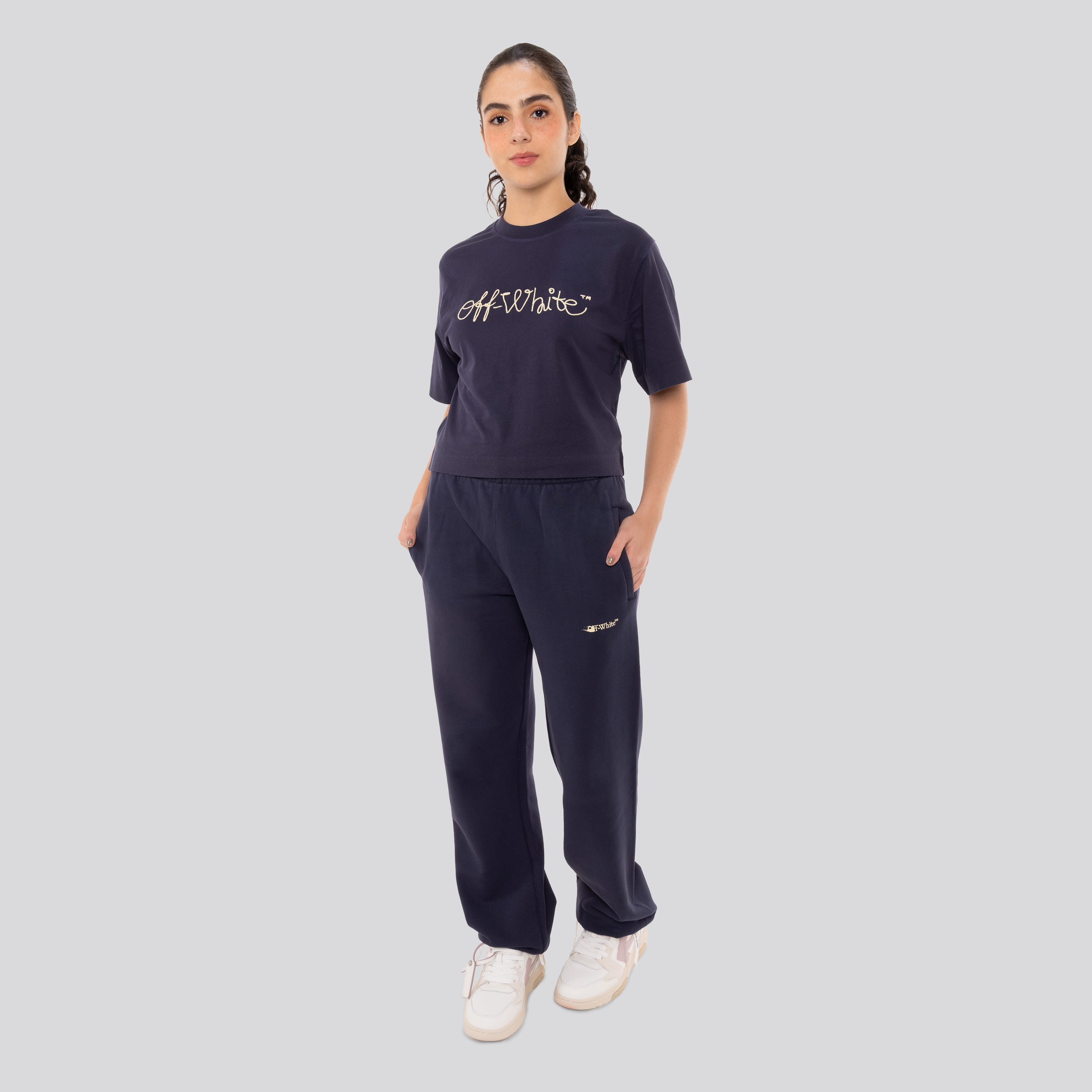 Sudadera Azul Off-White Logo