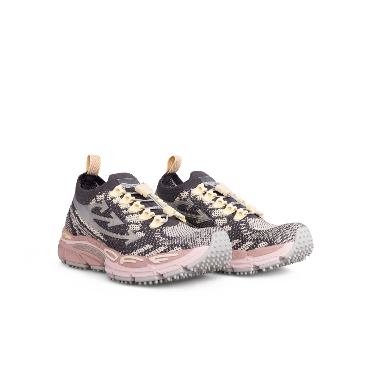 Sneakers Grises - Rosados Off-White Be Right Back Knit