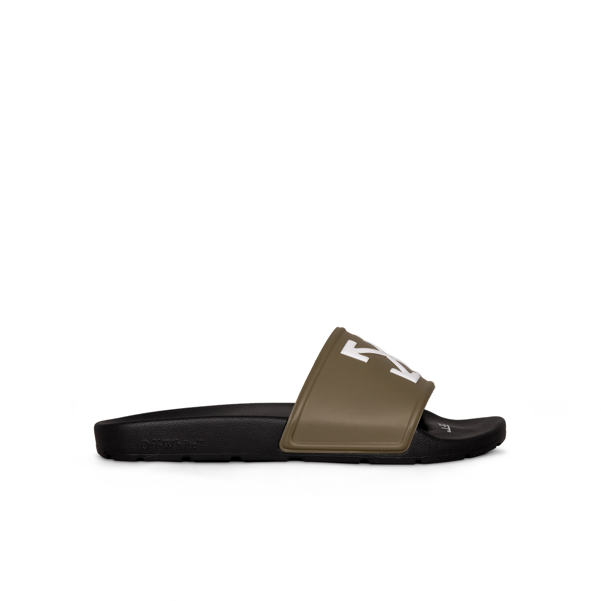 Sandalias Negras - Verdes Off-White Olive Green Arrow