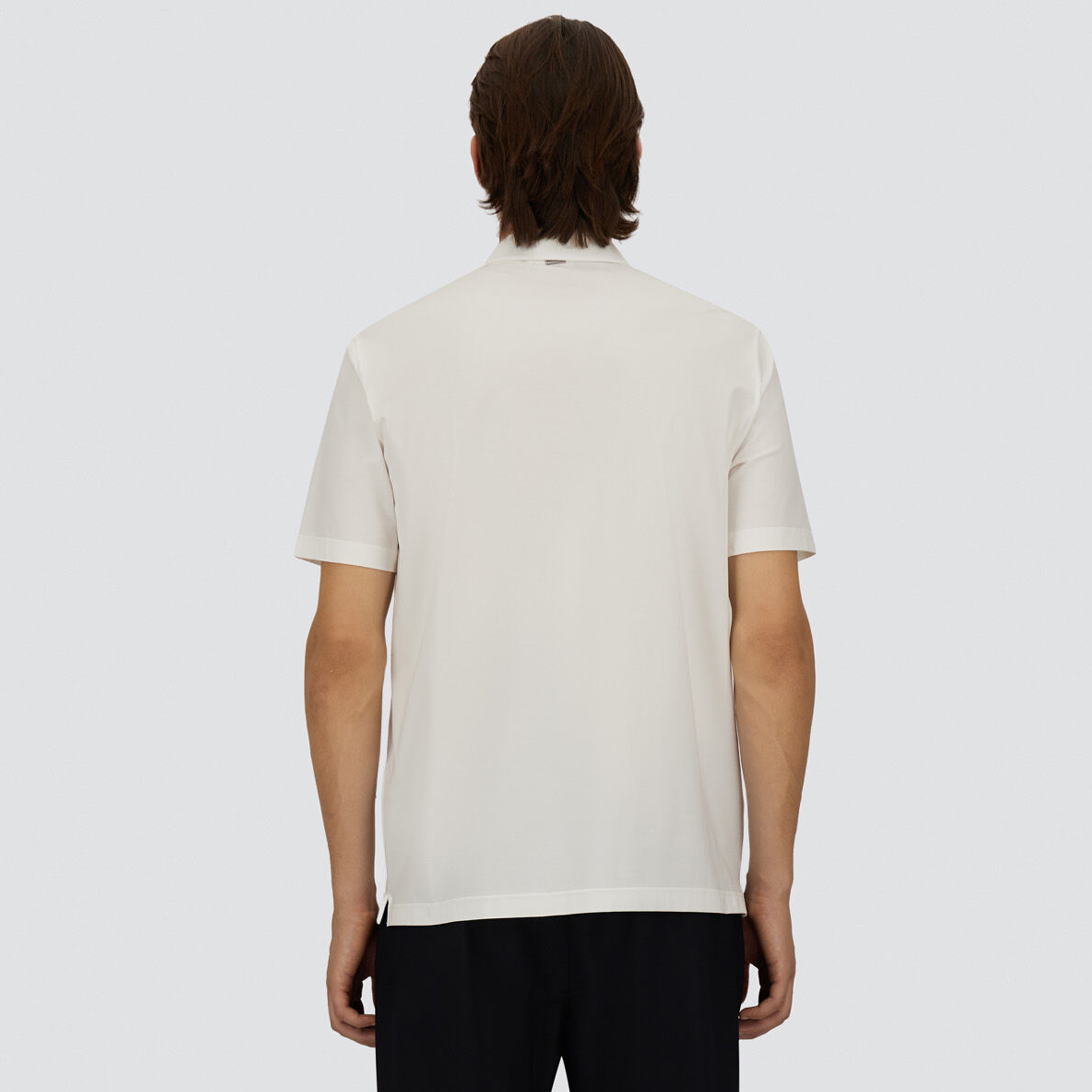 Camiseta Tipo Polo Blanca Herno Plaque