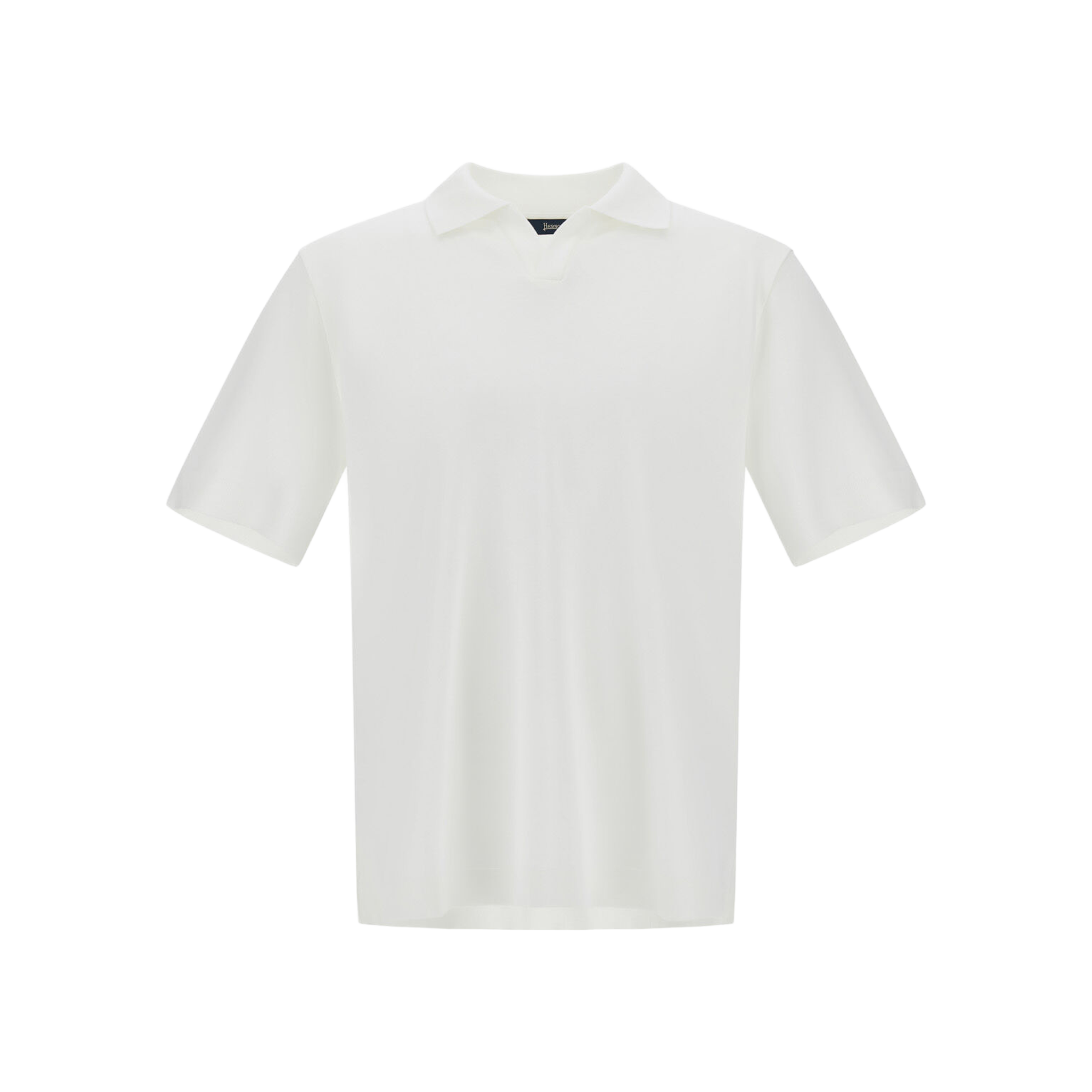 Camiseta Tipo Polo Blanca Herno Knitted