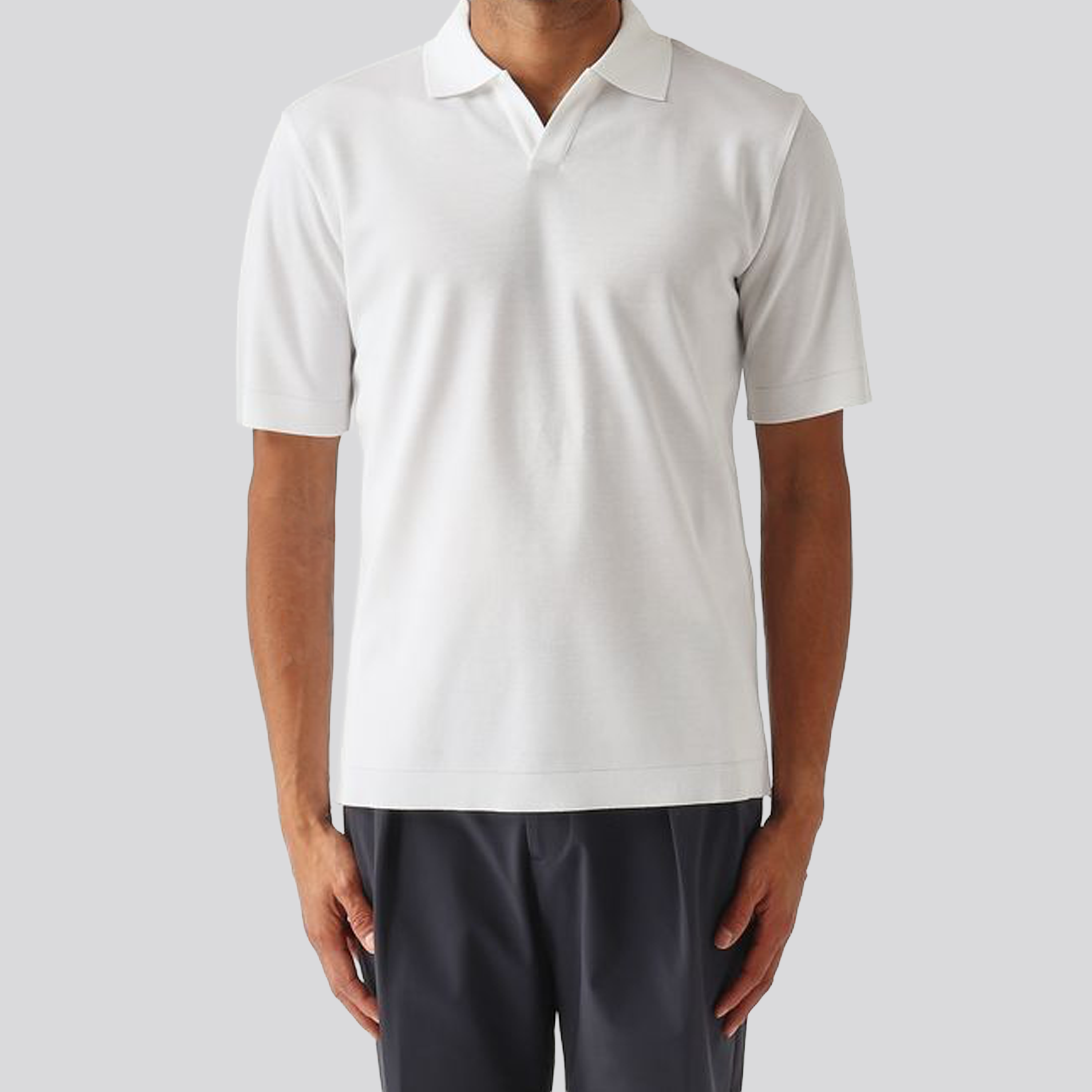 Camiseta Tipo Polo Blanca Herno Knitted
