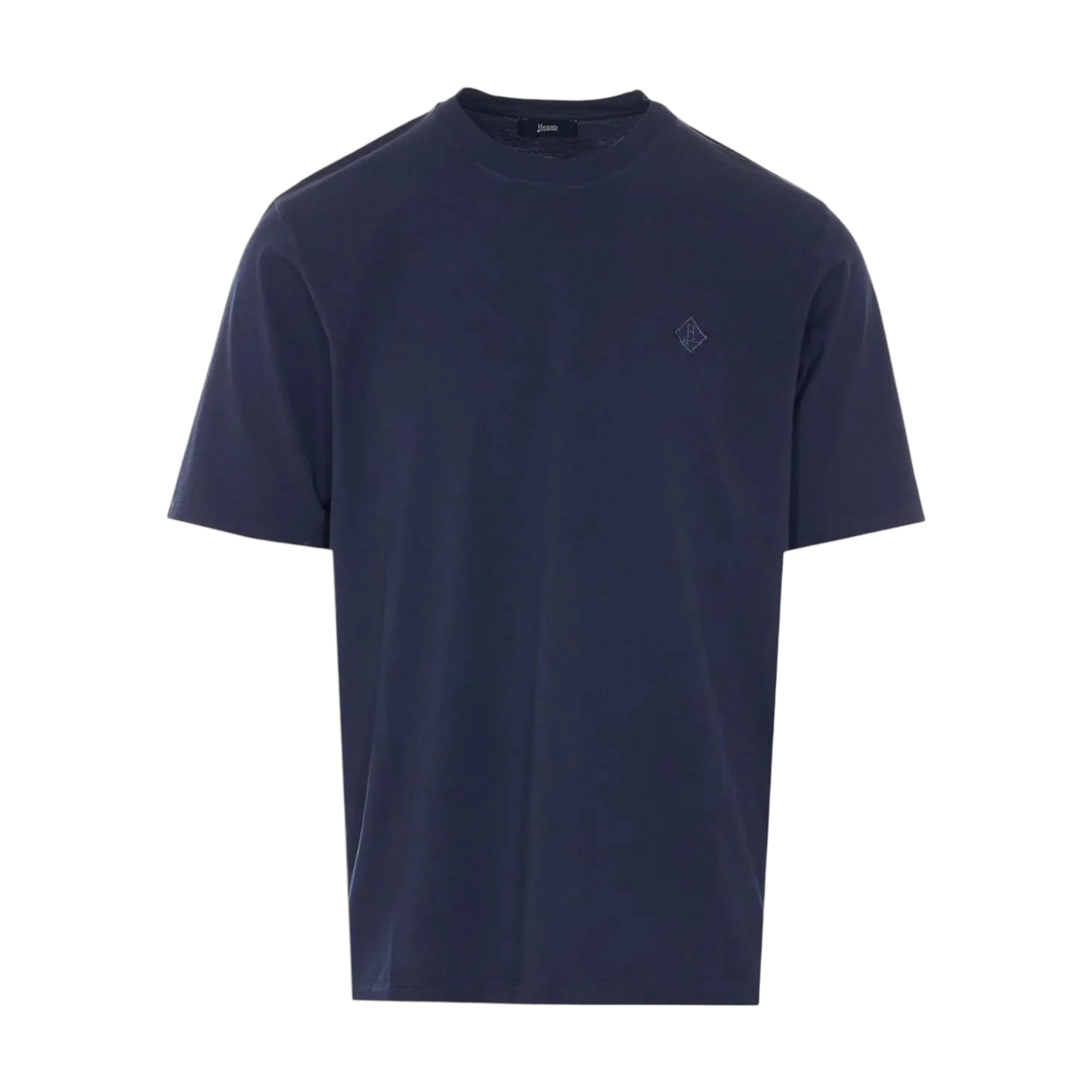 Camiseta Azul Herno H Embroidered Logo