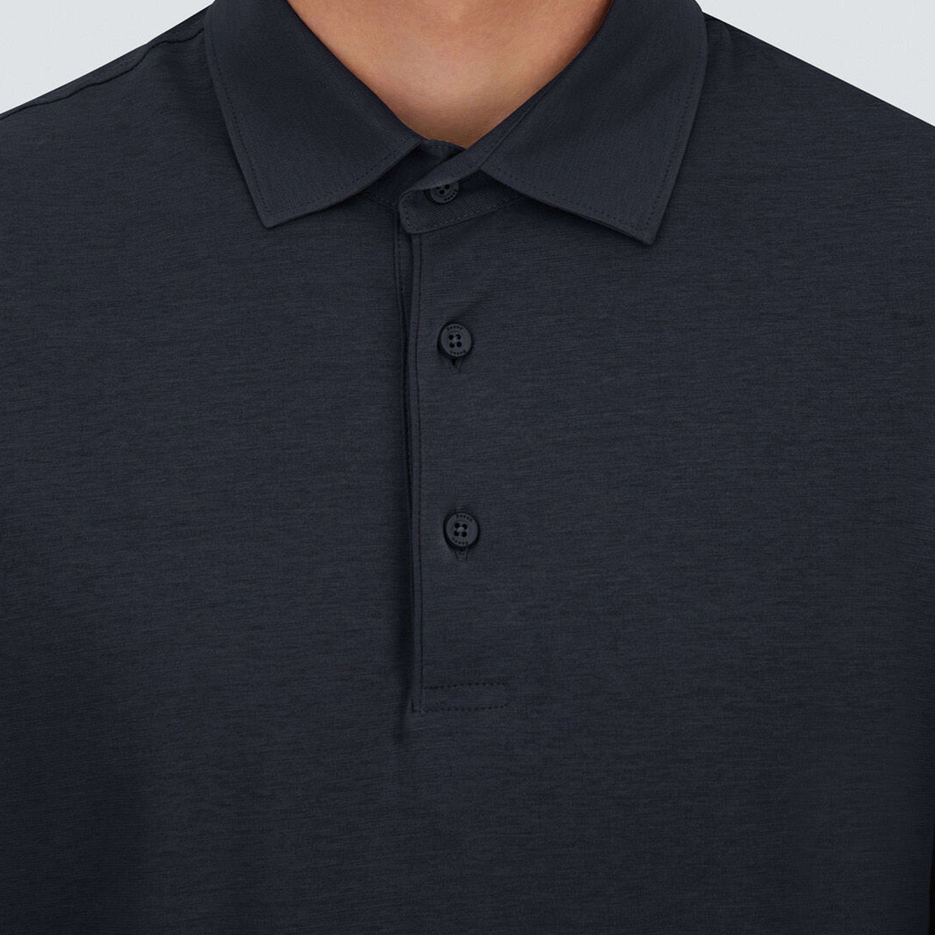 Camiseta Tipo Polo Negra Herno Plaque