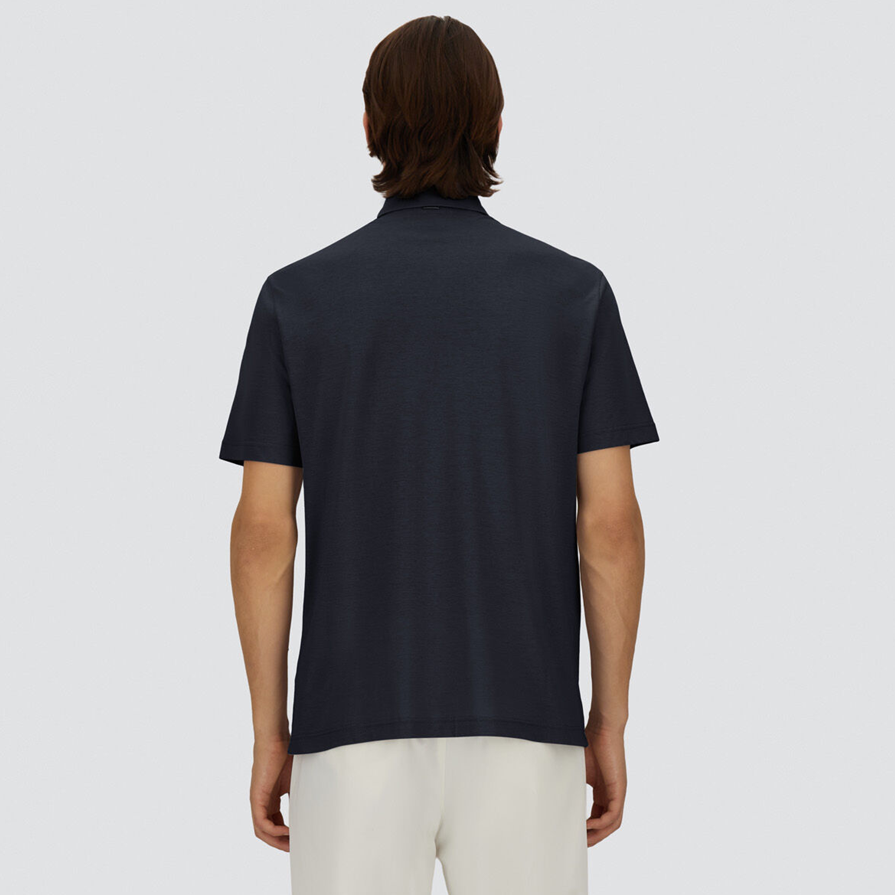 Camiseta Tipo Polo Negra Herno Plaque