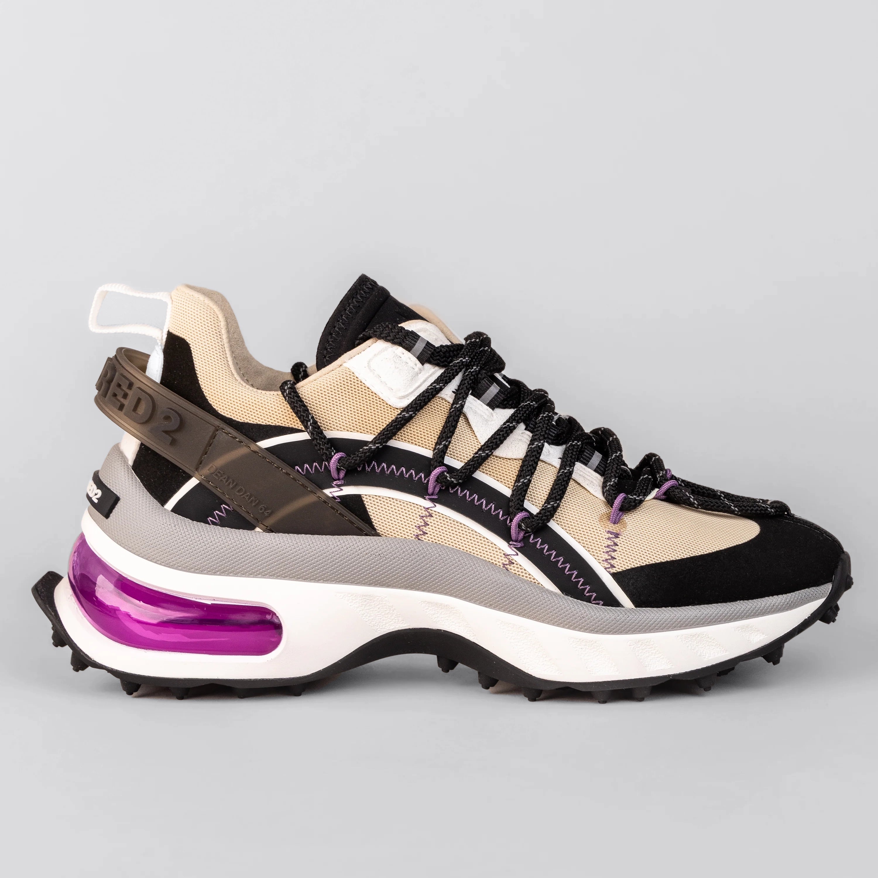 Sneakers Negro Morado Dsquared2 Bubble