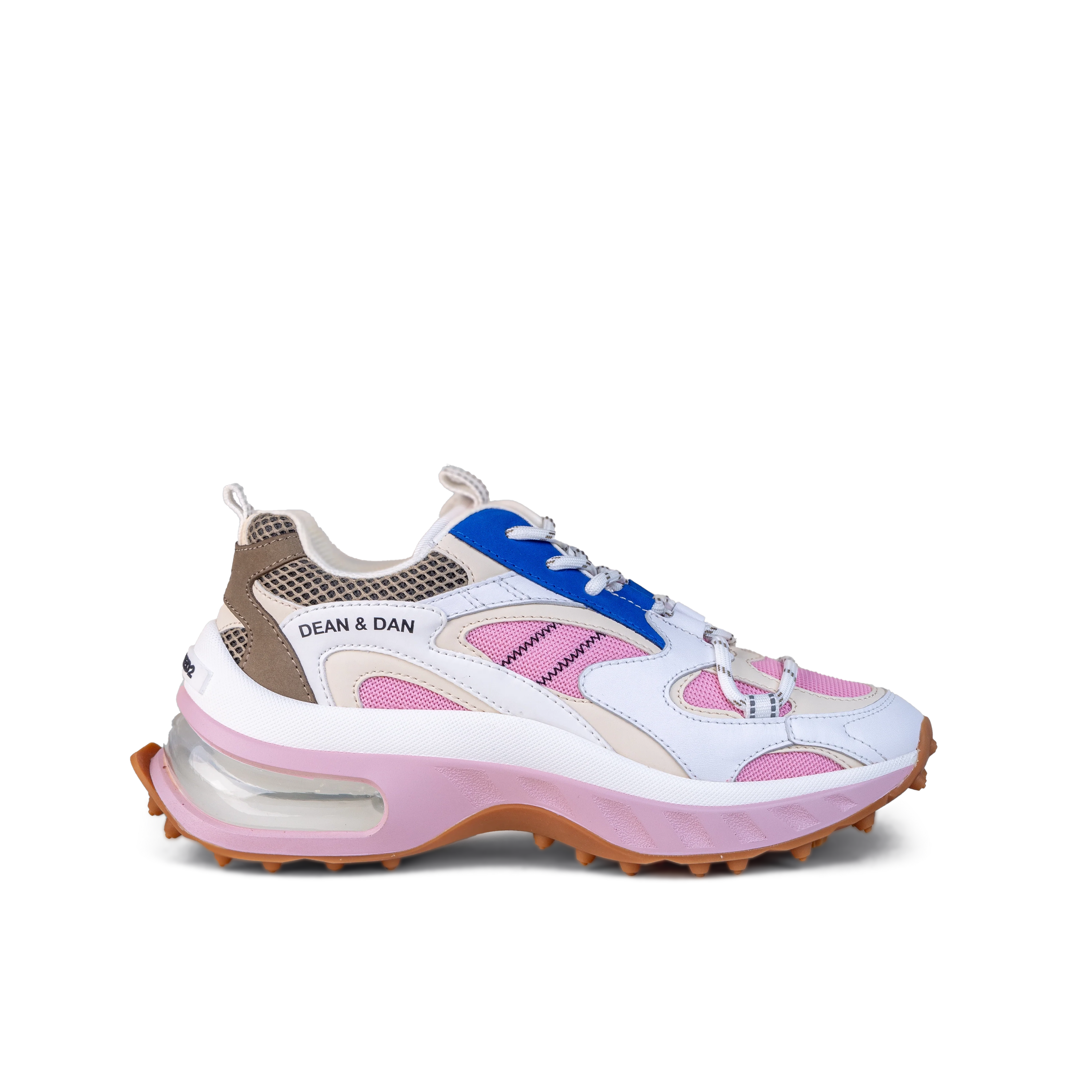 Sneakers Blanco Rosado Dsquared2 Lace Panel