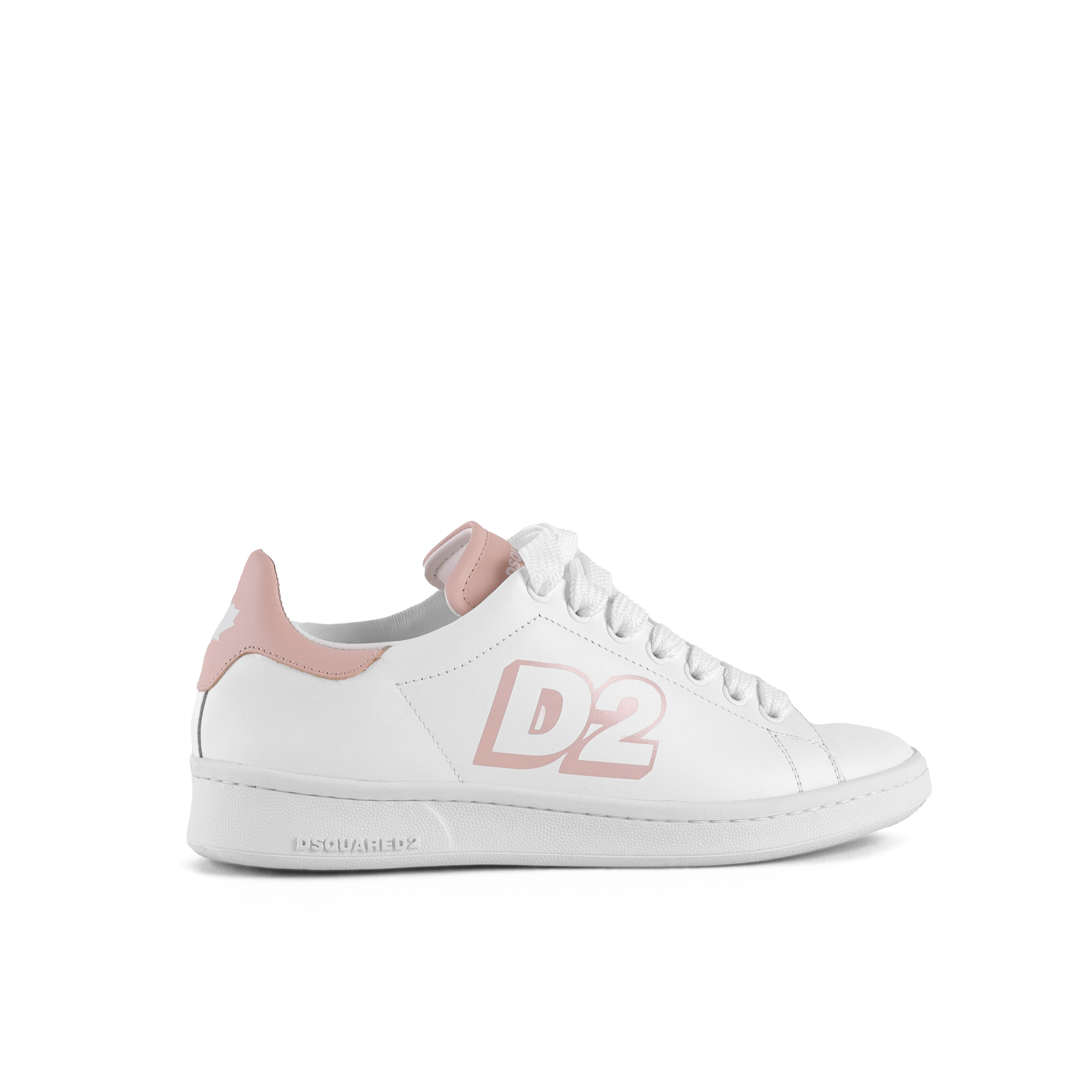 Sneakers Blanco Rosado Dsquared2 D2 Logo