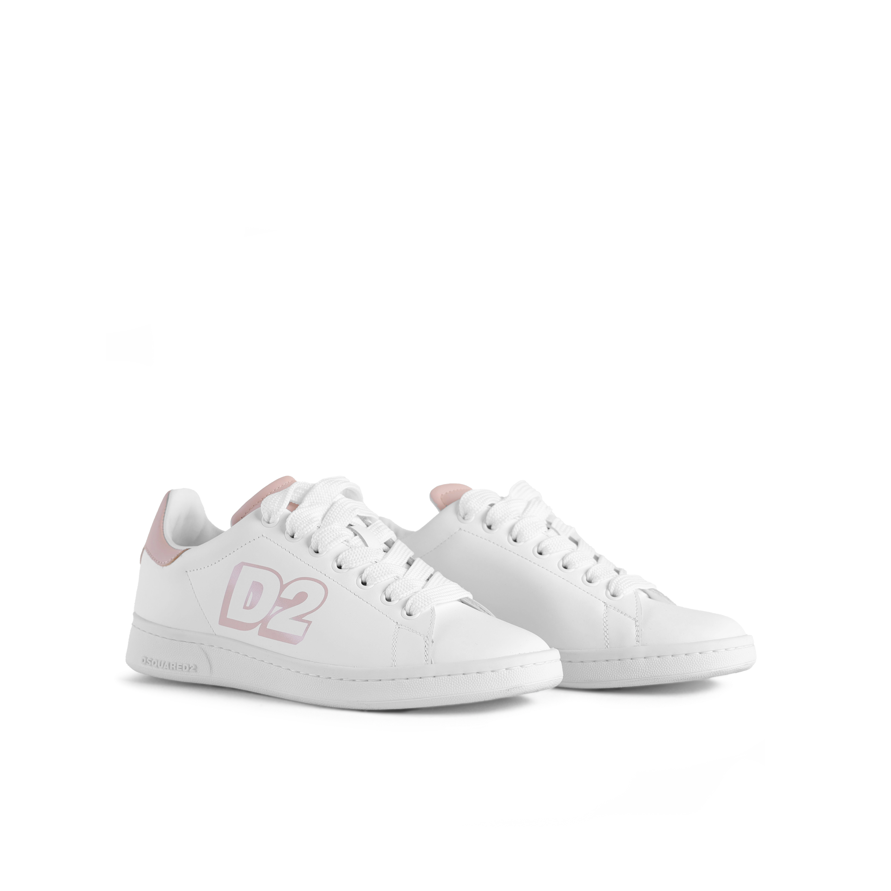 Sneakers Blanco Rosado Dsquared2 D2 Logo