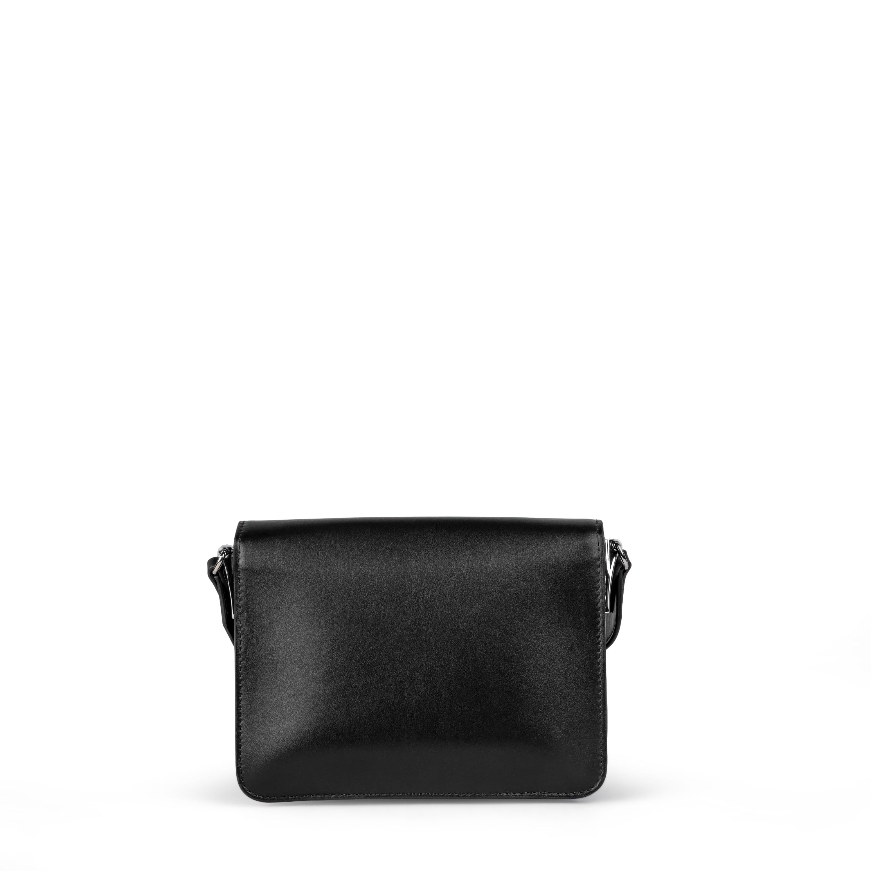 Bolso Negro Dsquared2 Placa Plateada