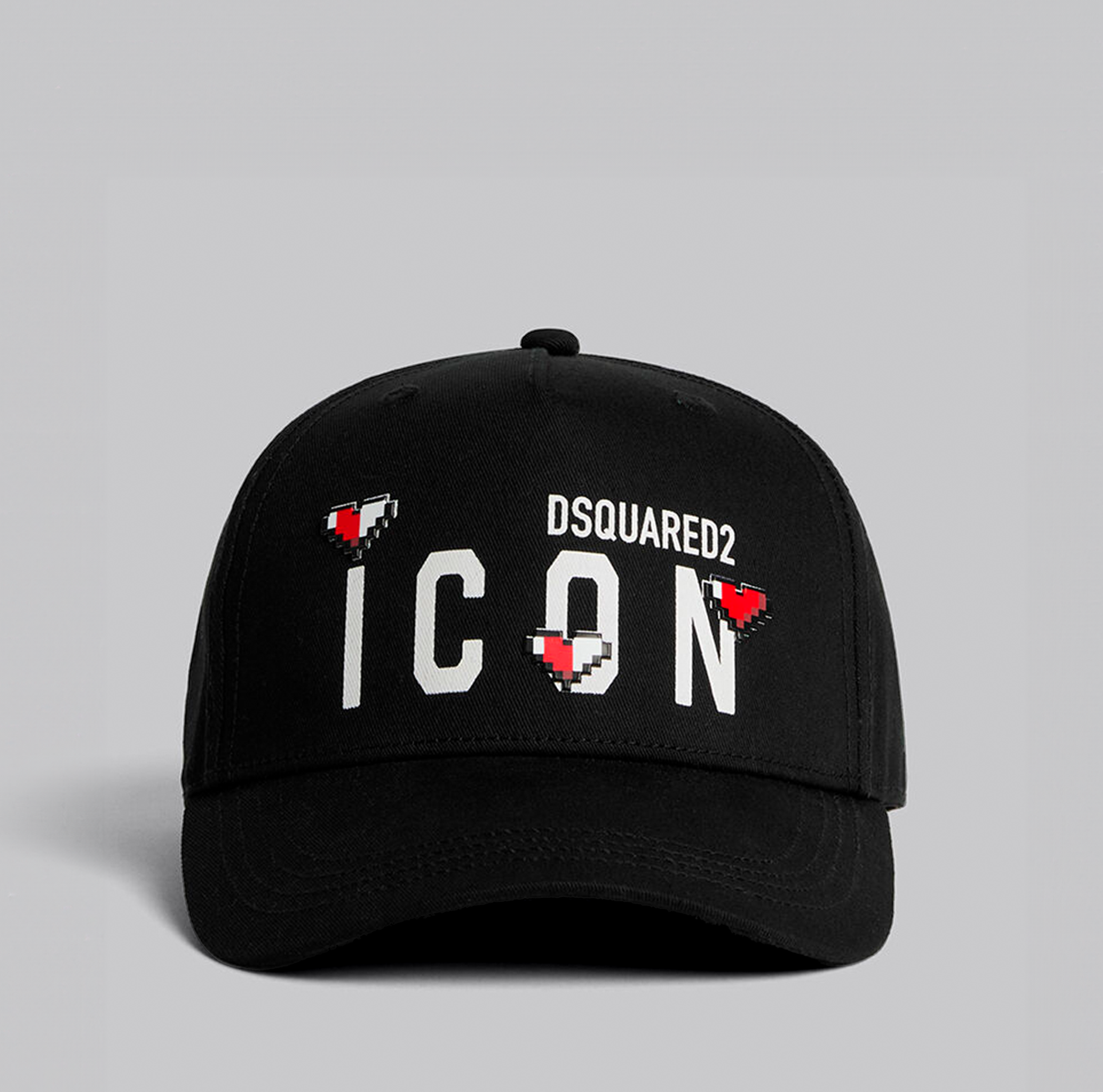 Gorra Negra Dsquared2 Cap Black Dsquared2 Icon Hearts