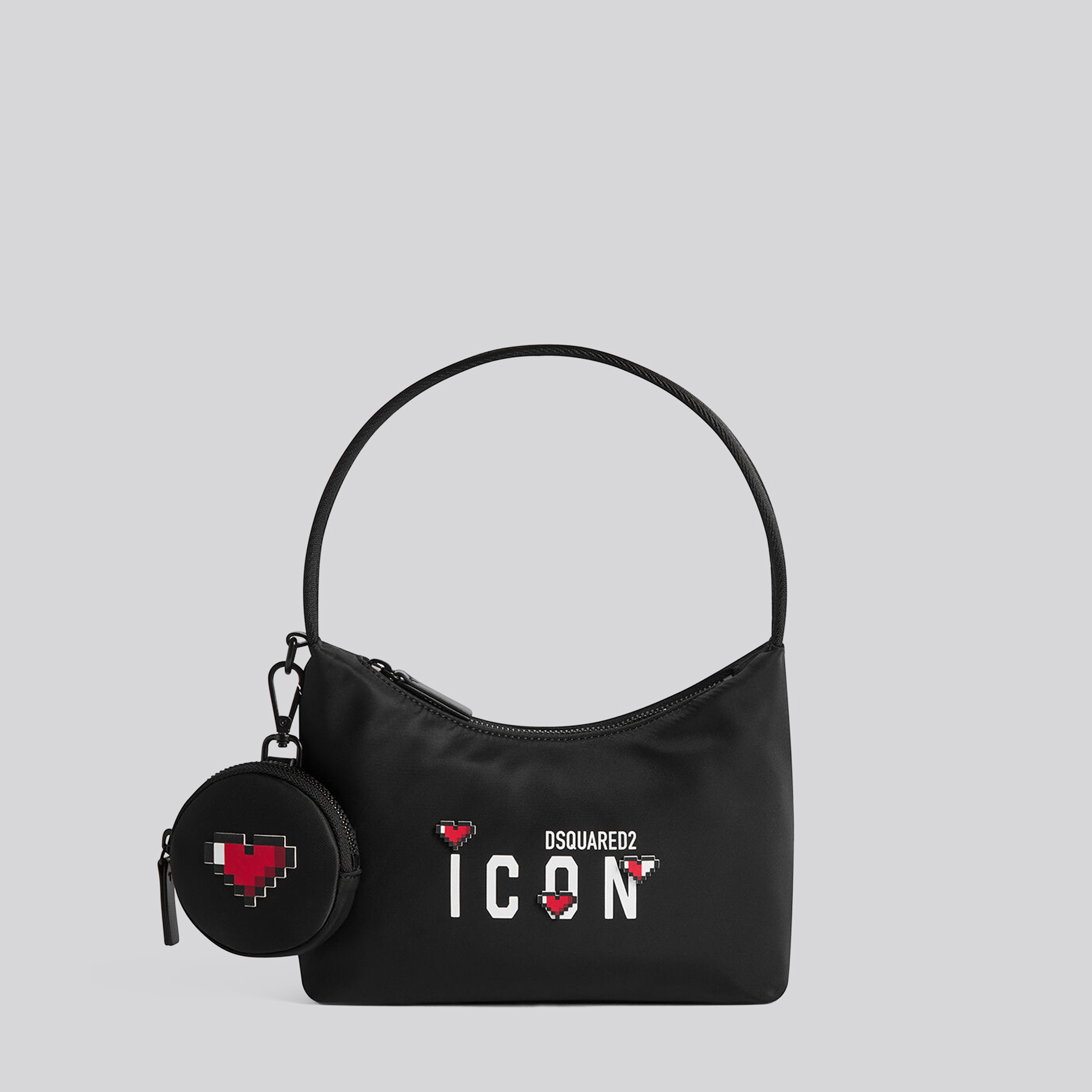 Cartera Negra Dsquared2 Icon Hearts