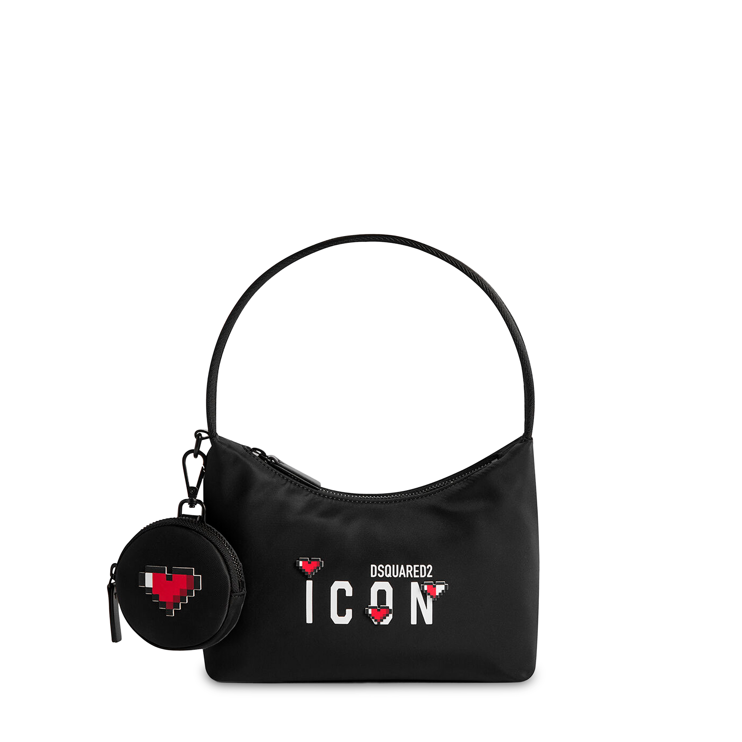 Cartera Negra Dsquared2 Icon Hearts