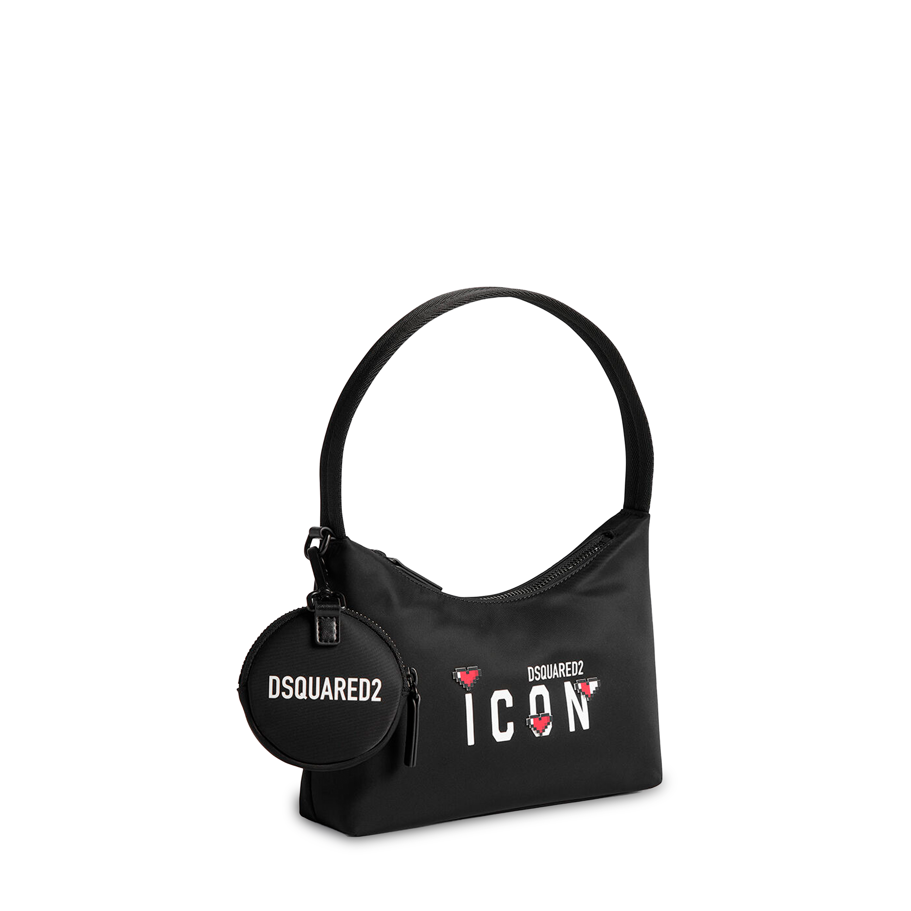 Cartera Negra Dsquared2 Icon Hearts