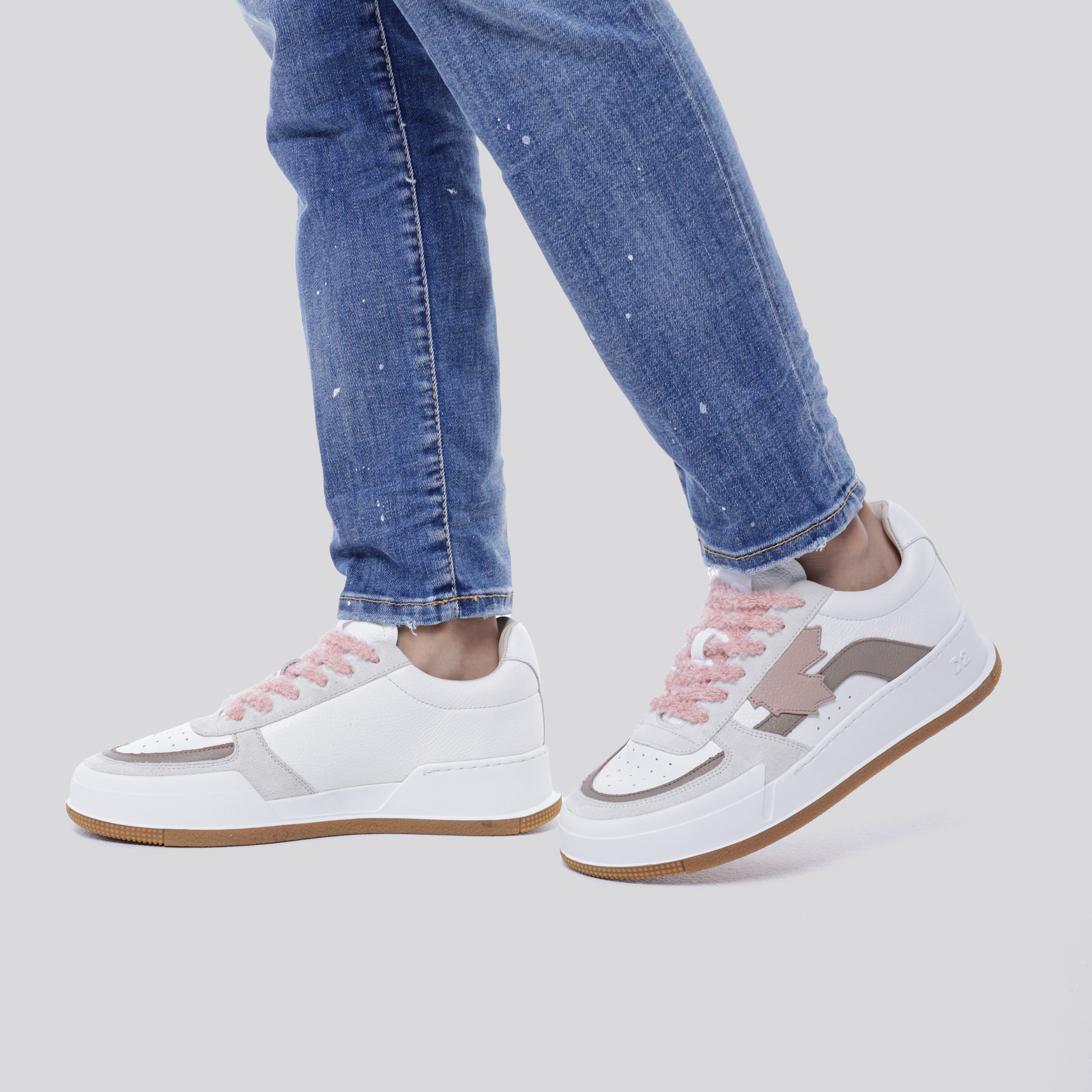 Sneakers Blancos Beige Dsquared2 Leaf